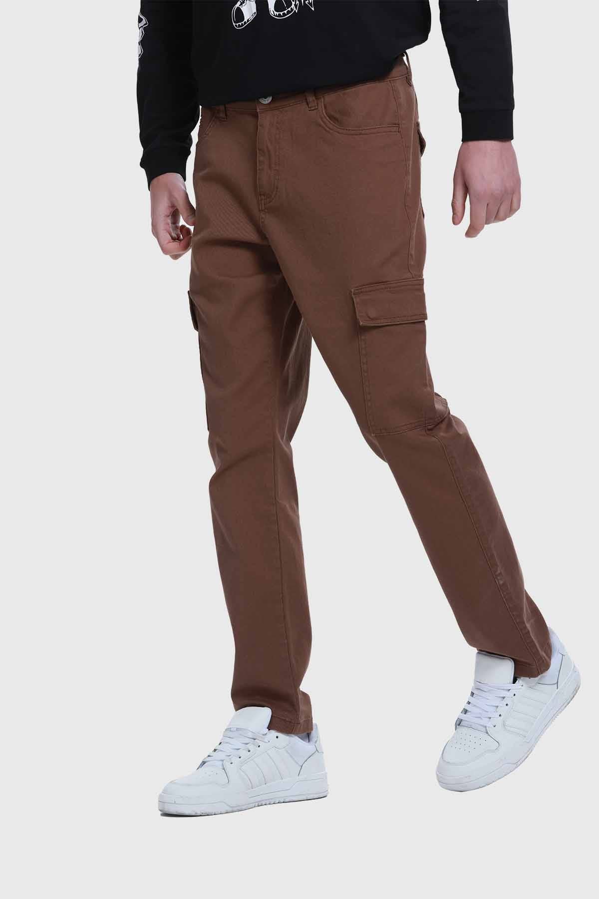 Jeans Hombre Slim Cargo Café - Image 2