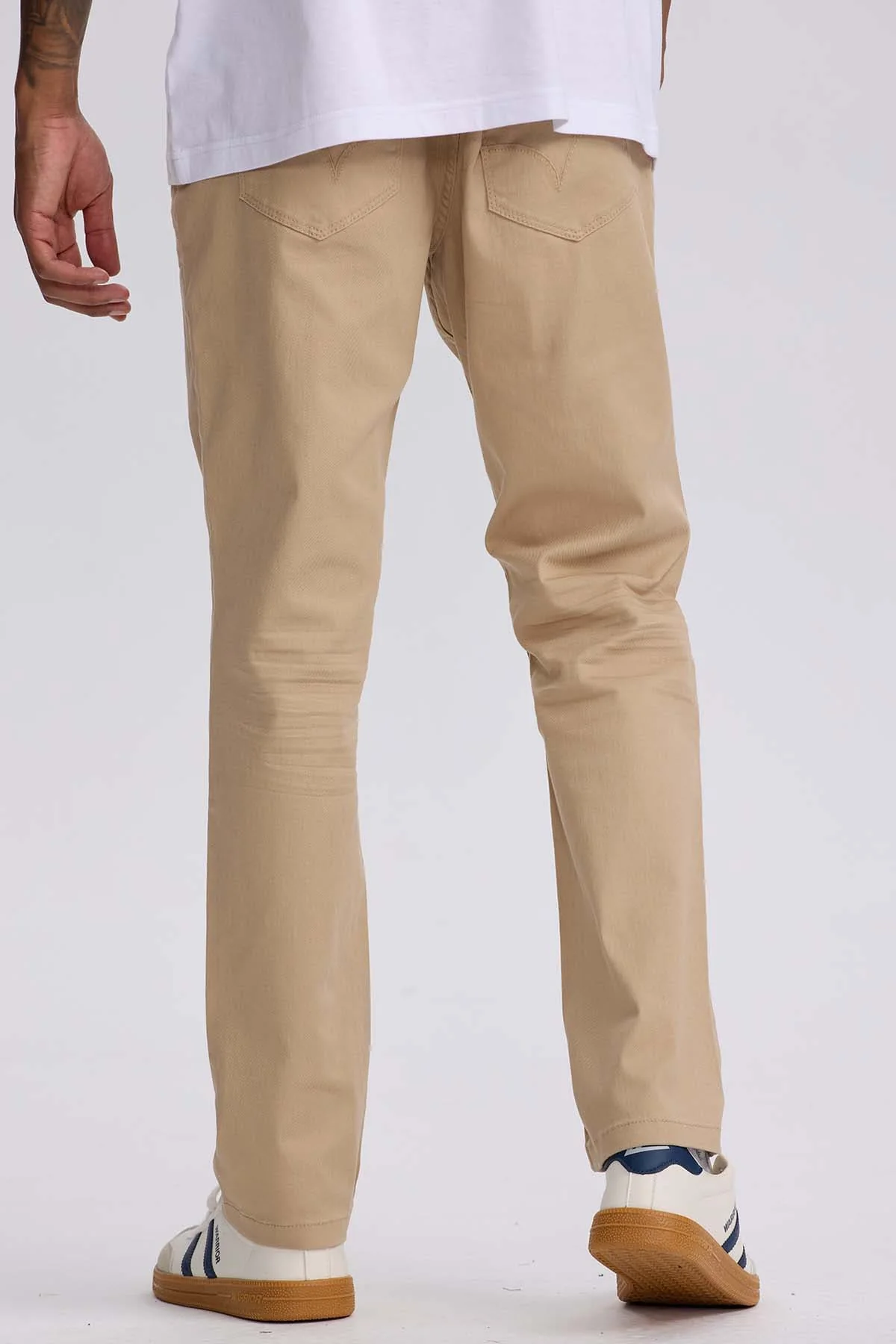 Jeans Hombre Slim Color Beige - Image 3