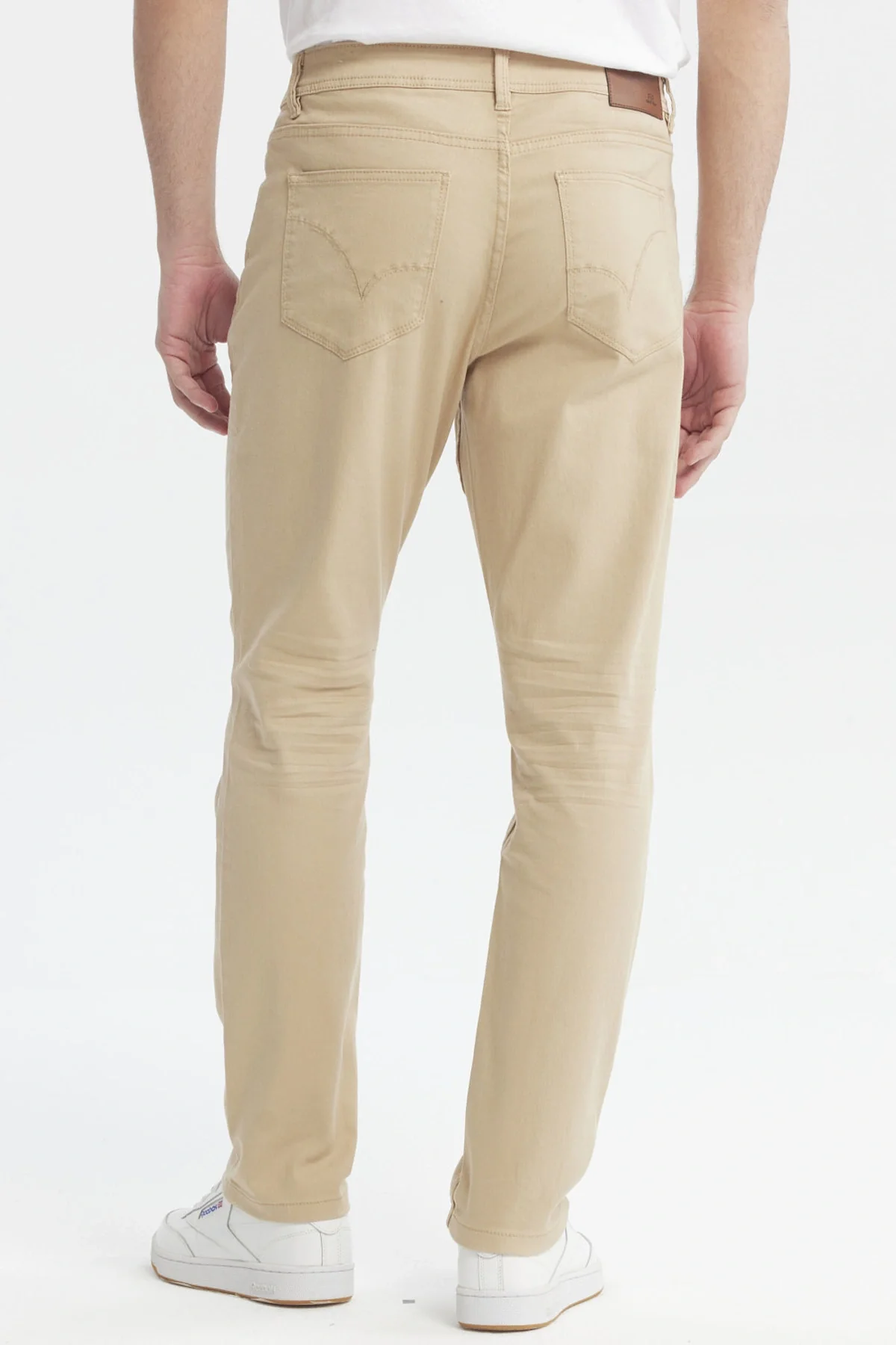 Jeans Hombre Slim Color Beige - Image 3