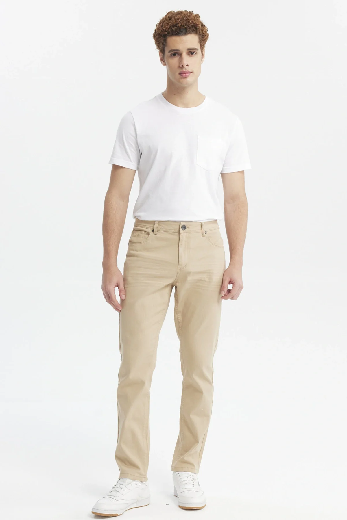 Jeans Hombre Slim Color Beige - Image 4
