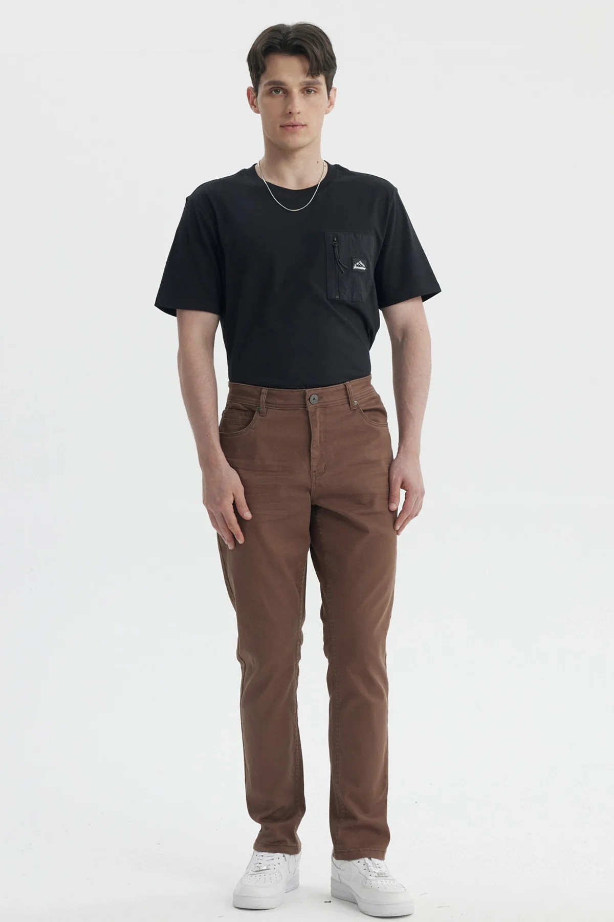 Jeans Hombre Slim Color Café - Image 4