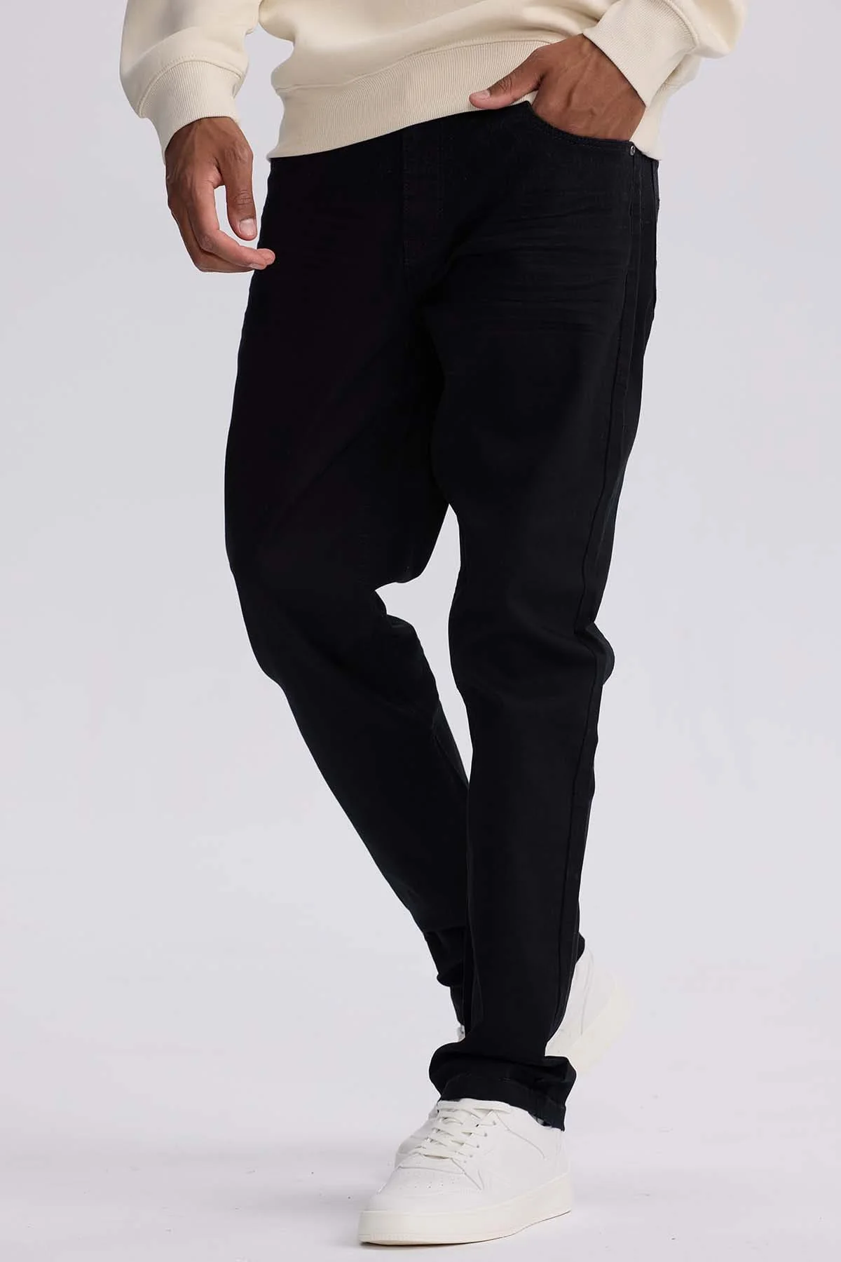 Jeans Hombre Slim Color Negro - Image 2