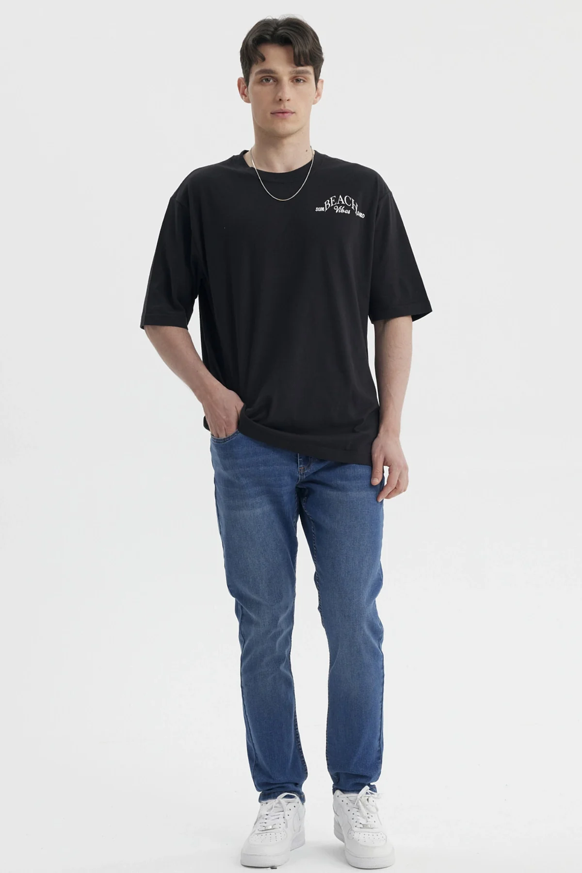 Jeans Hombre Slim Lavado Azul - Image 4