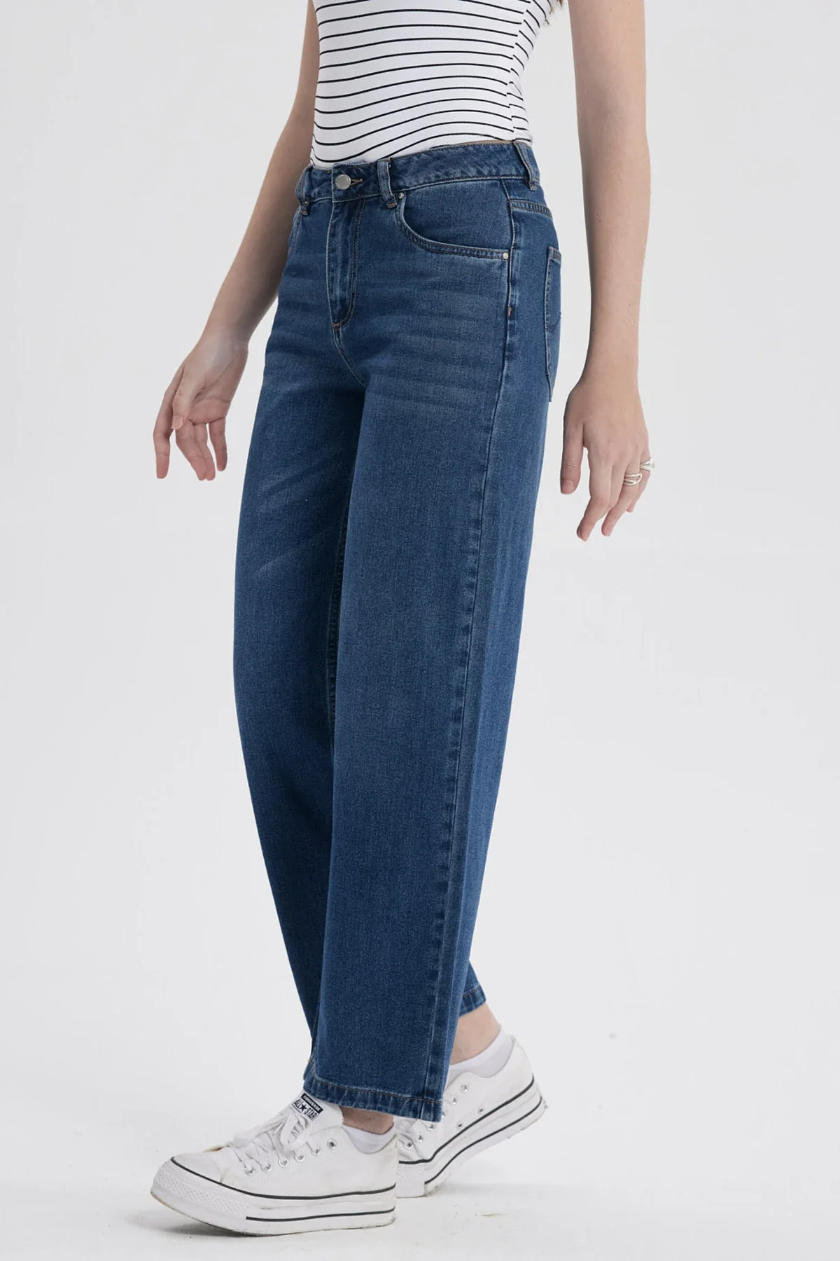 Jeans Mujer Baggy Lavado Azul - Image 2