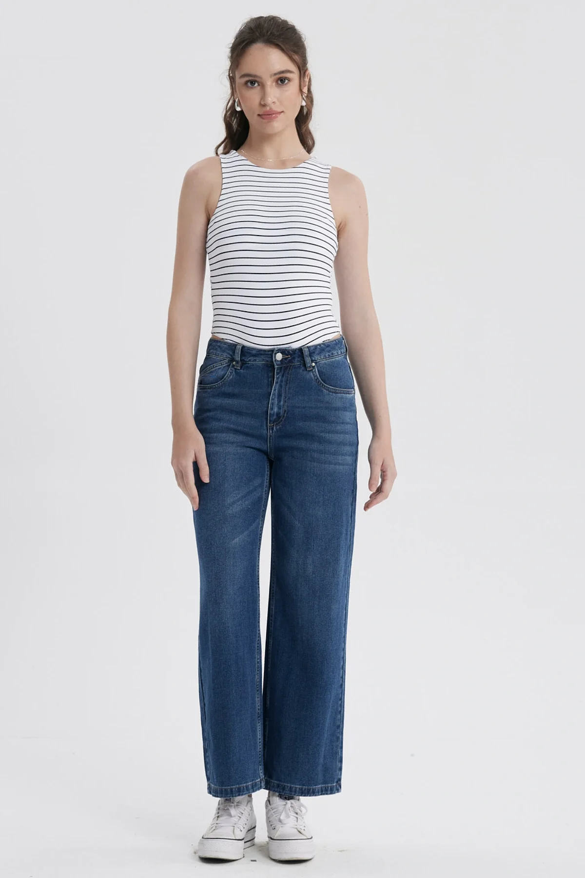 Jeans Mujer Baggy Lavado Azul - Image 4