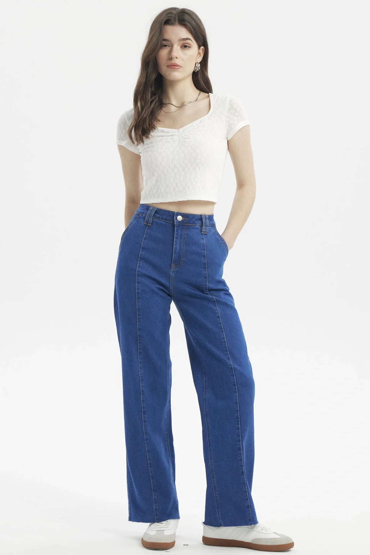Jeans Mujer Calce Recto Azul - Image 4