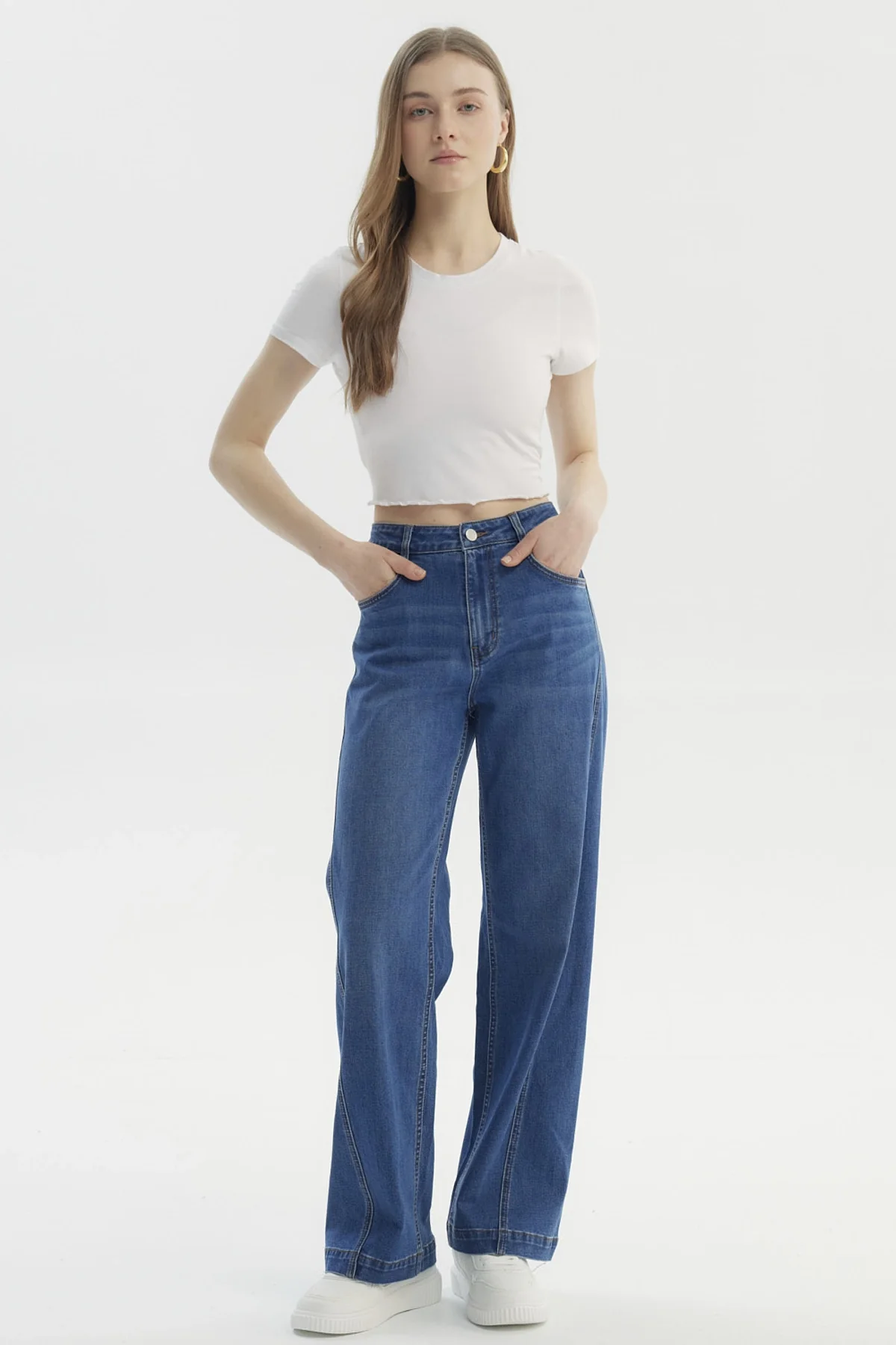 Jeans Mujer Calce Recto Azul - Image 4