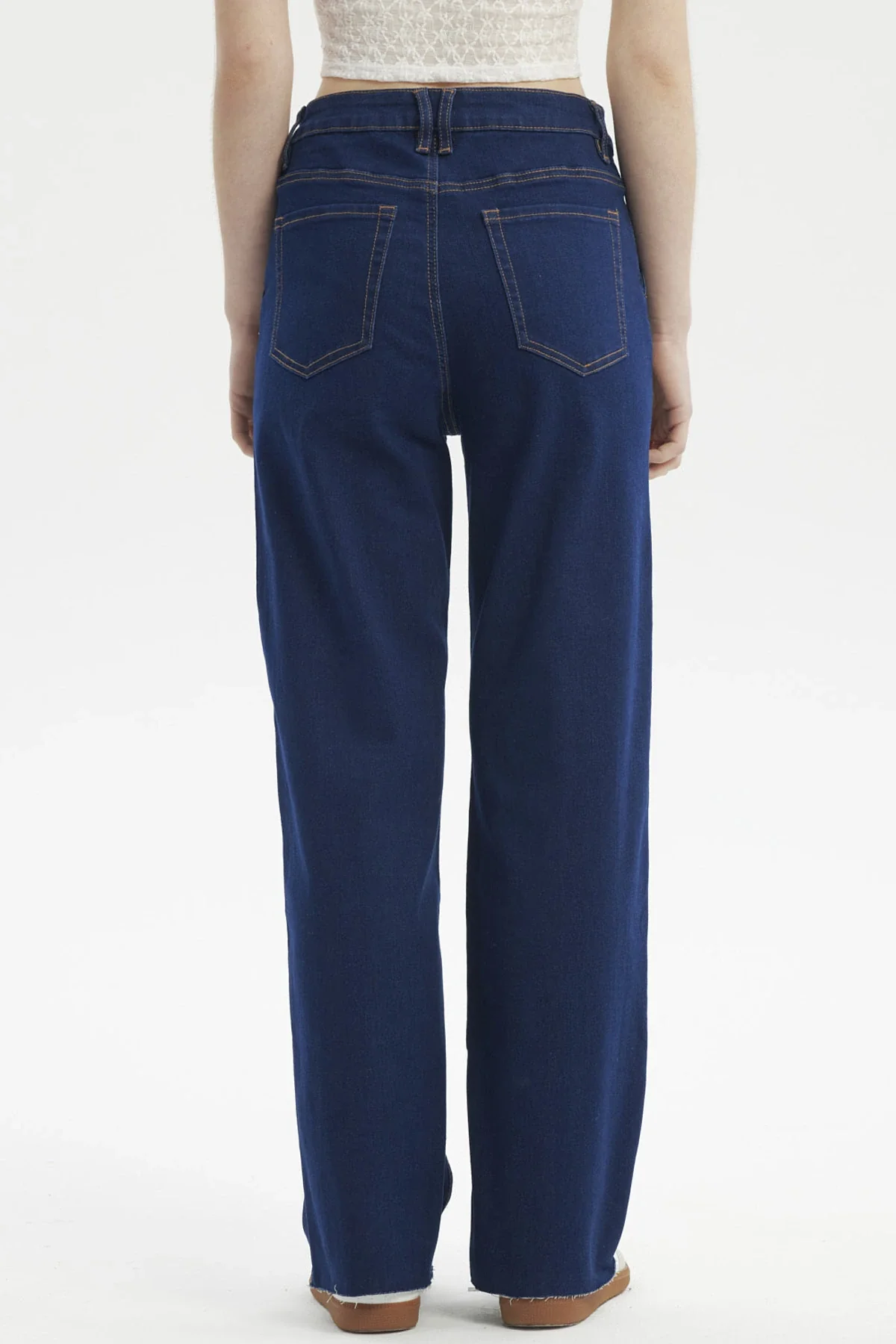 Jeans Mujer Calce Recto Azul Oscuro - Image 3