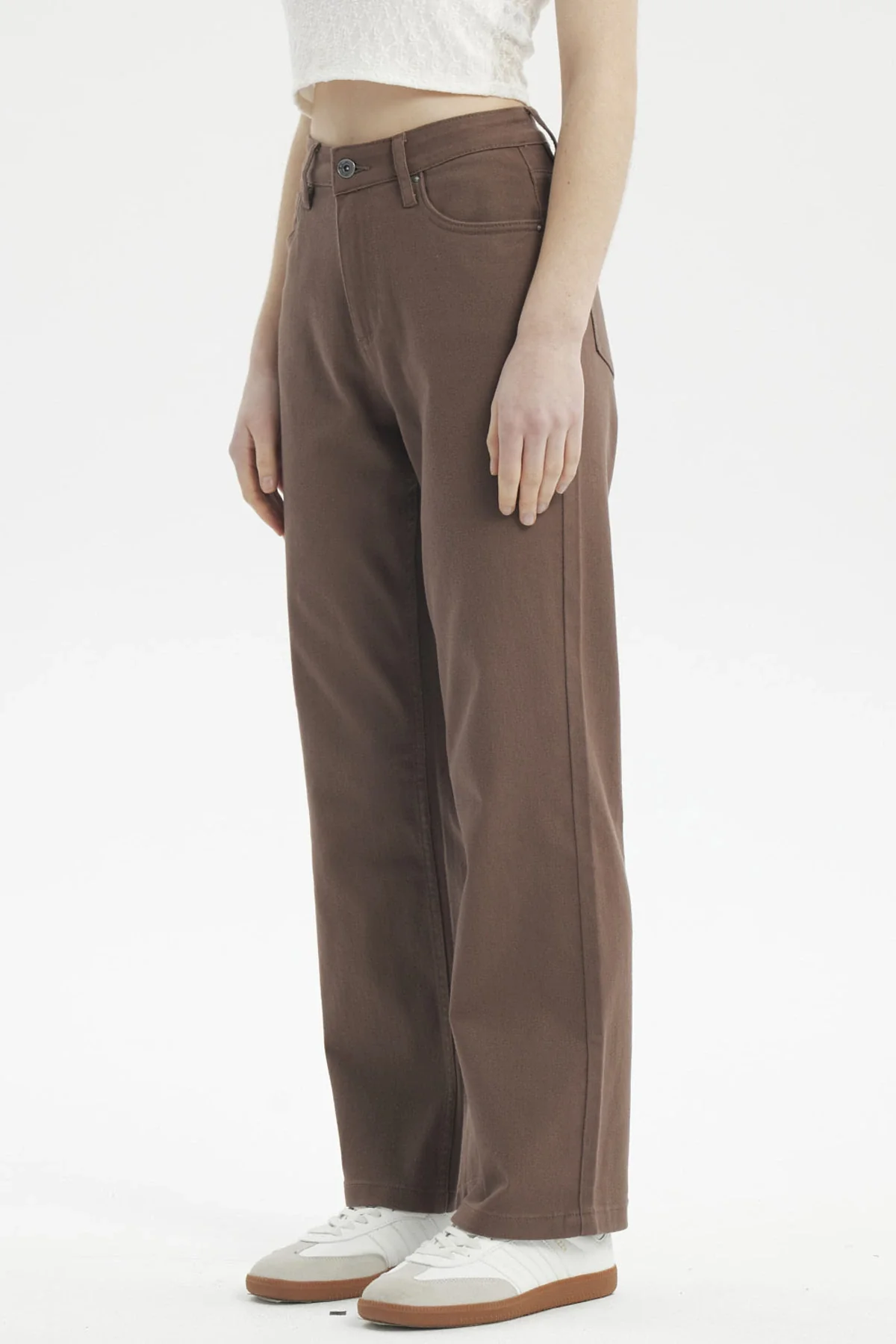 Jeans Mujer Calce Recto Color Chocolate - Image 2