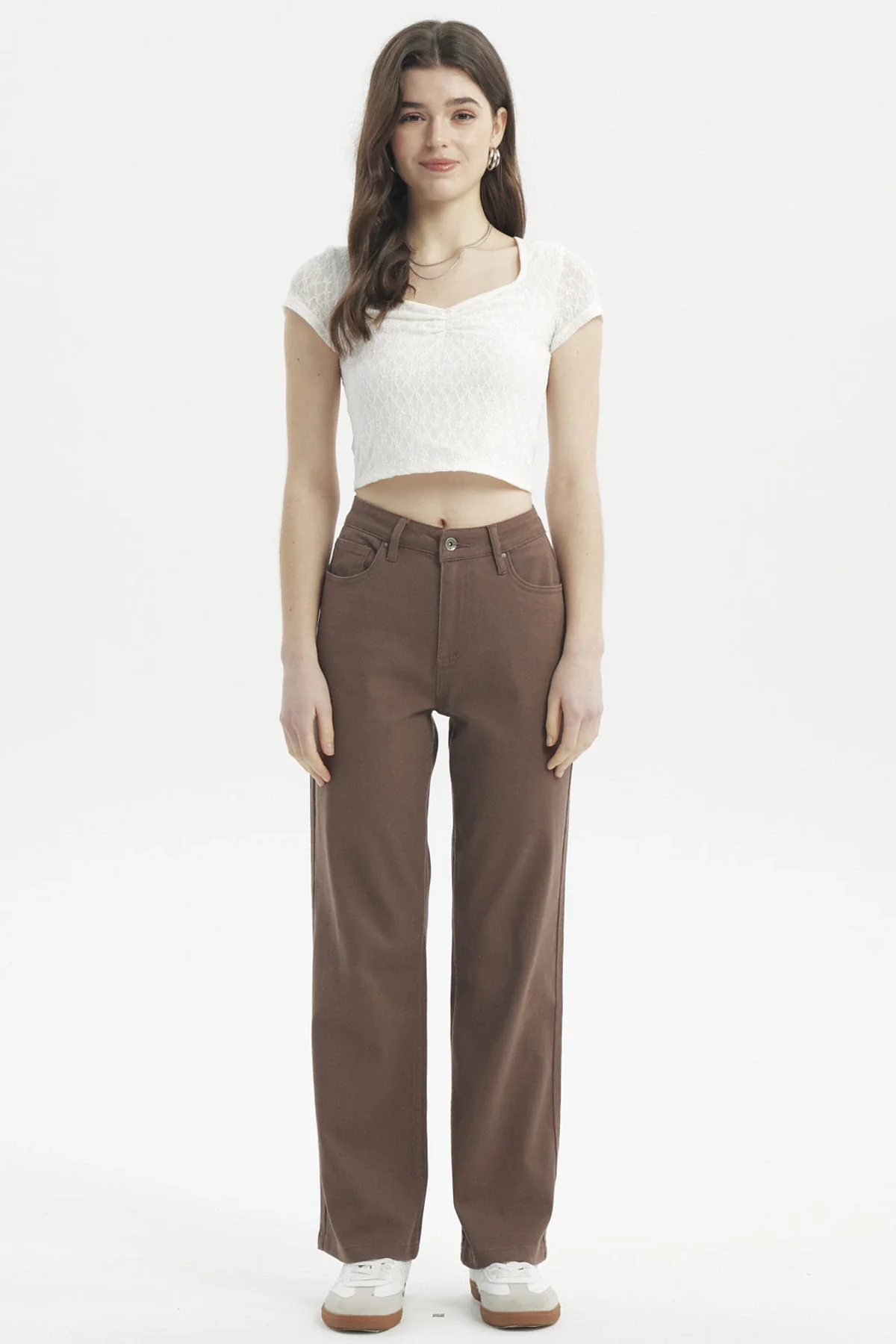 Jeans Mujer Calce Recto Color Chocolate - Image 4