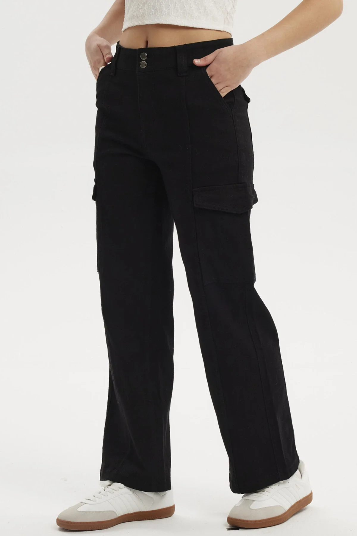 Jeans Mujer Calce Recto Color Negro - Image 2