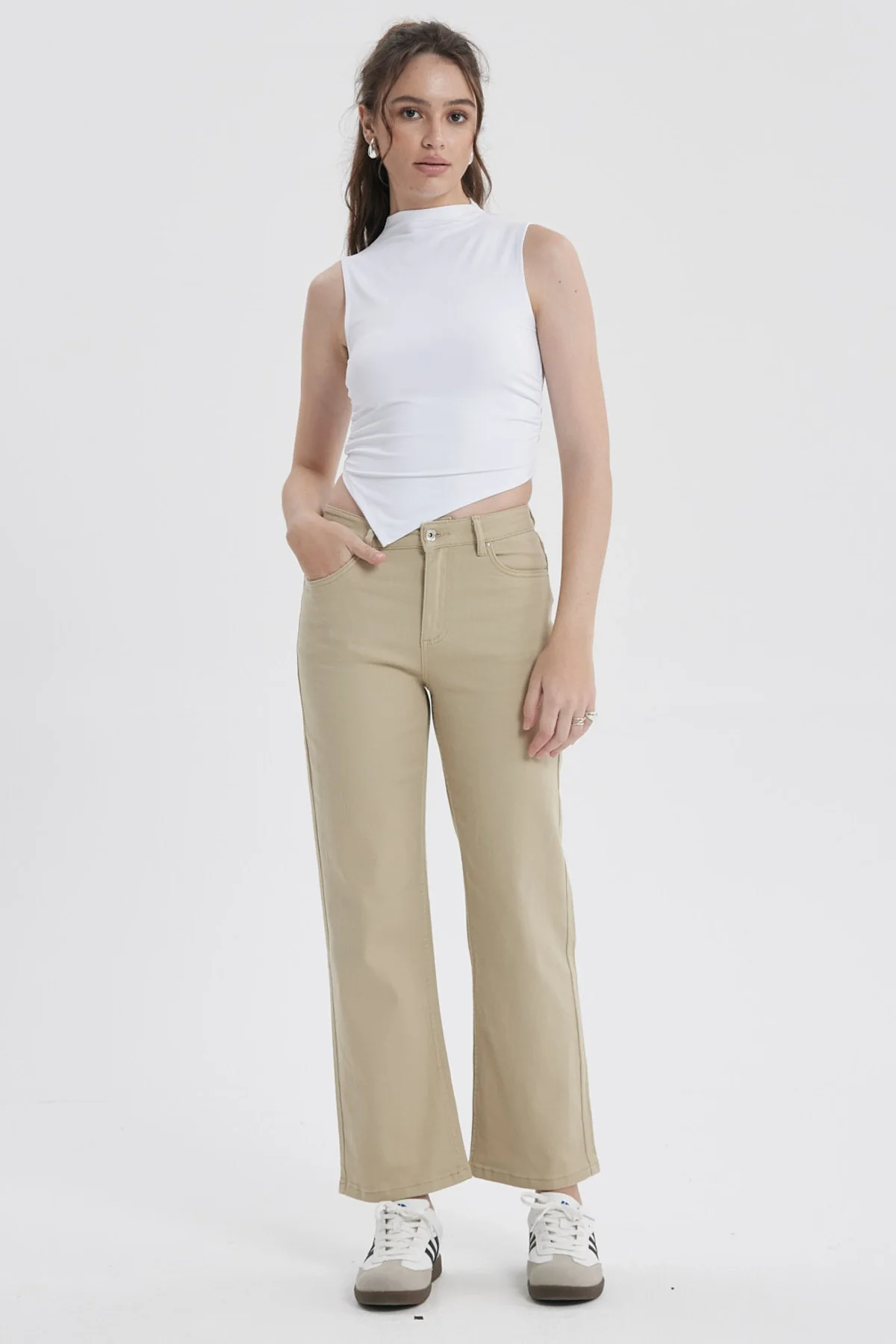Jeans Mujer Calce Recto Kaki - Image 4
