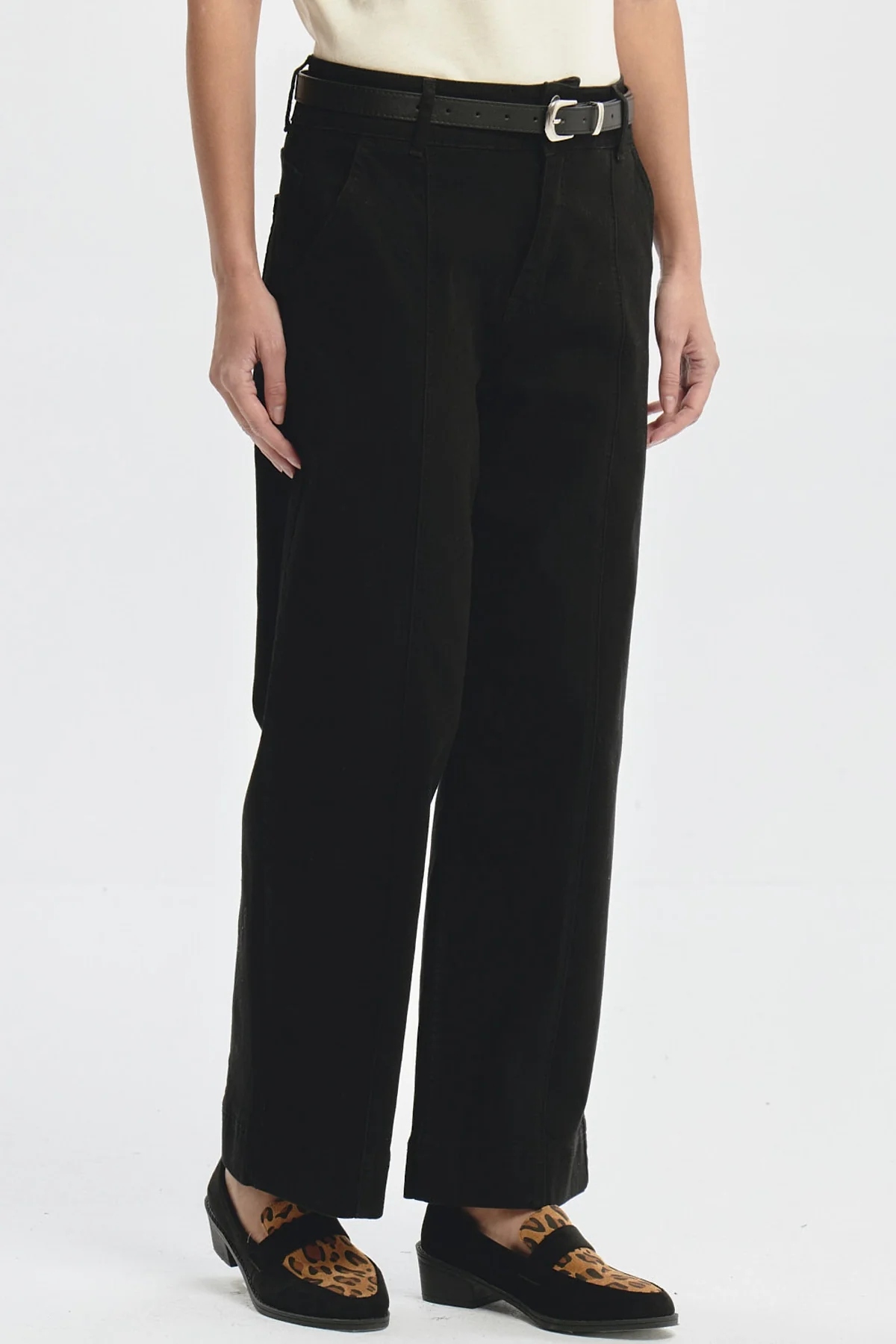 Jeans Mujer Calce Recto Negro - Image 2
