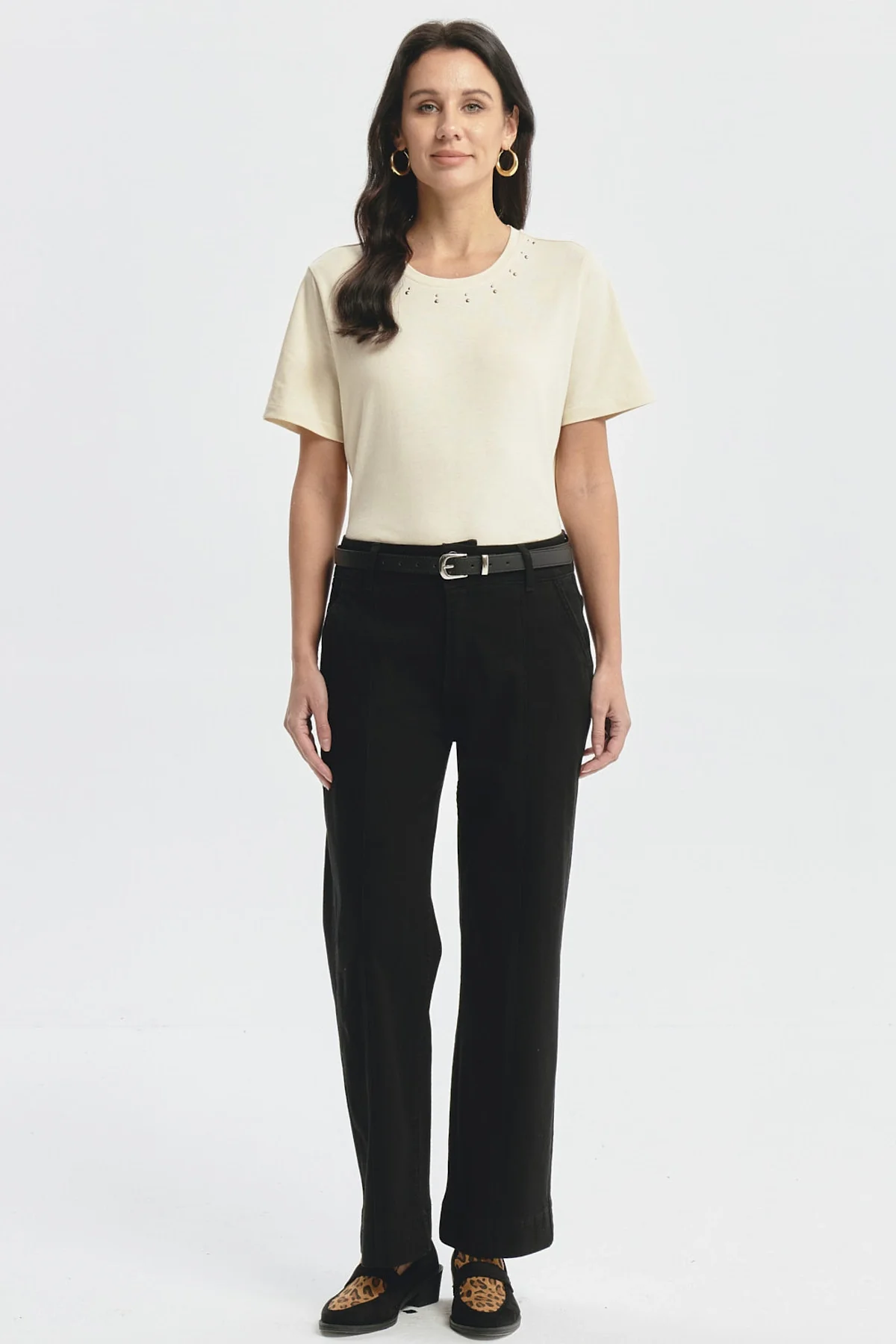 Jeans Mujer Calce Recto Negro - Image 4