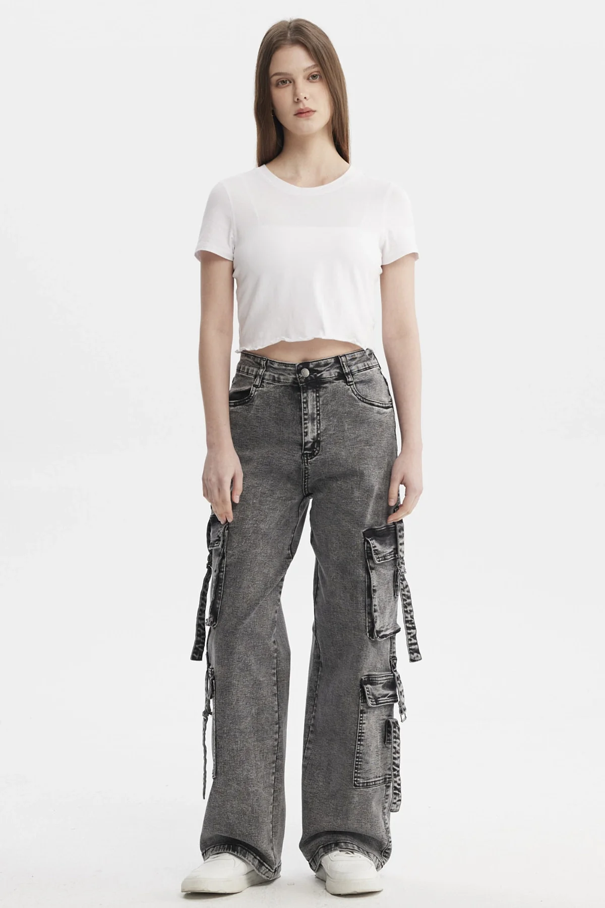Jeans Mujer Calce Recto Negro - Image 4