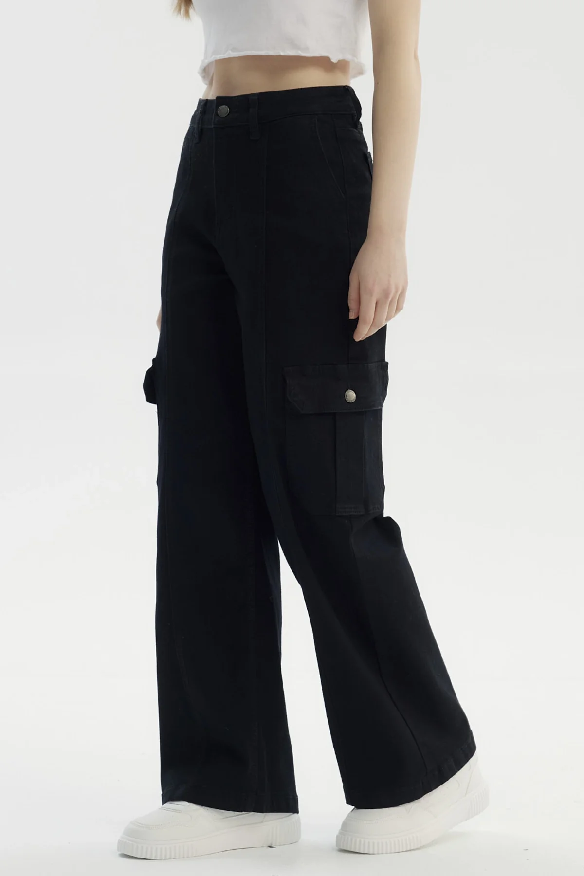 Jeans Mujer Calce Recto Negro - Image 2