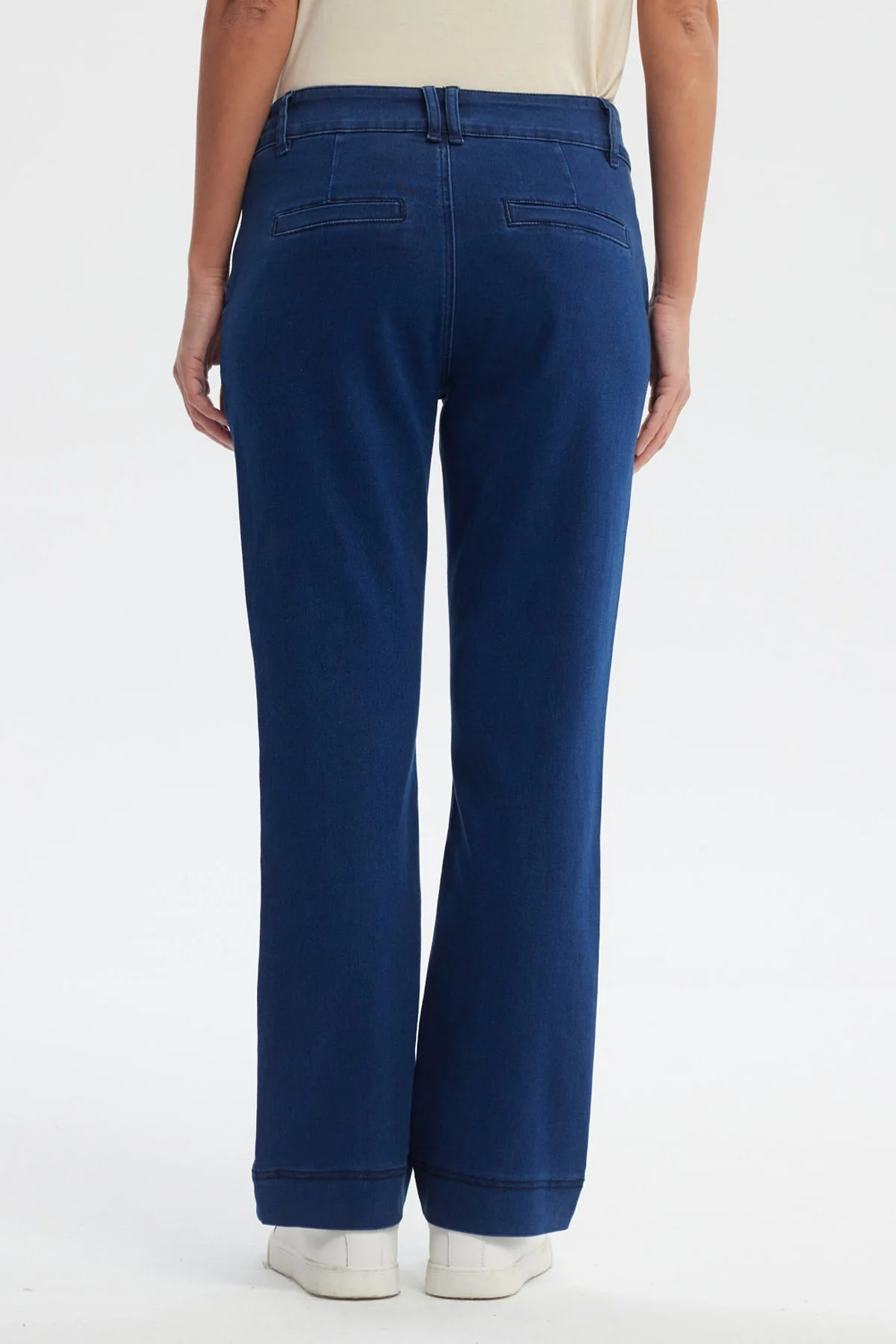 Jeans Mujer Calce Recto Tiro Alto Azul - Image 3