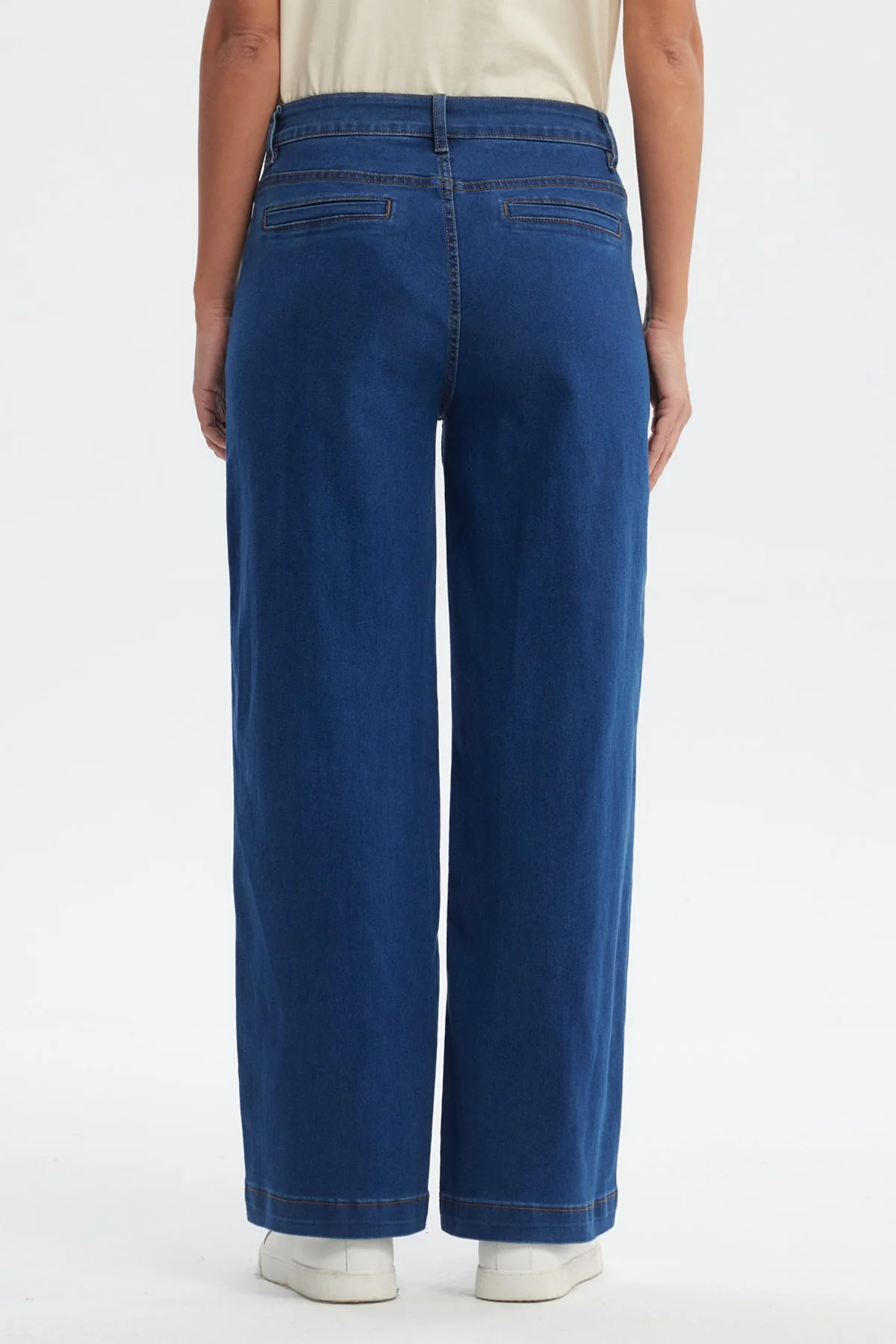 Jeans Mujer Clásico Calce Recto Azul - Image 3