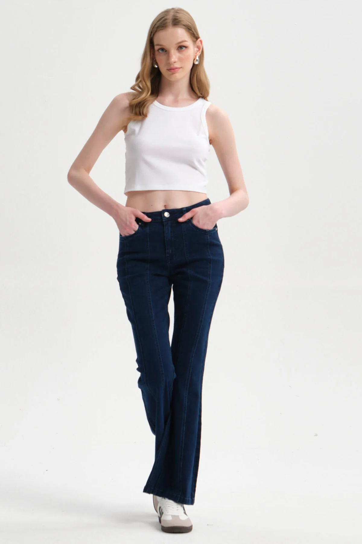 Jeans Mujer Flare Azul - Image 4