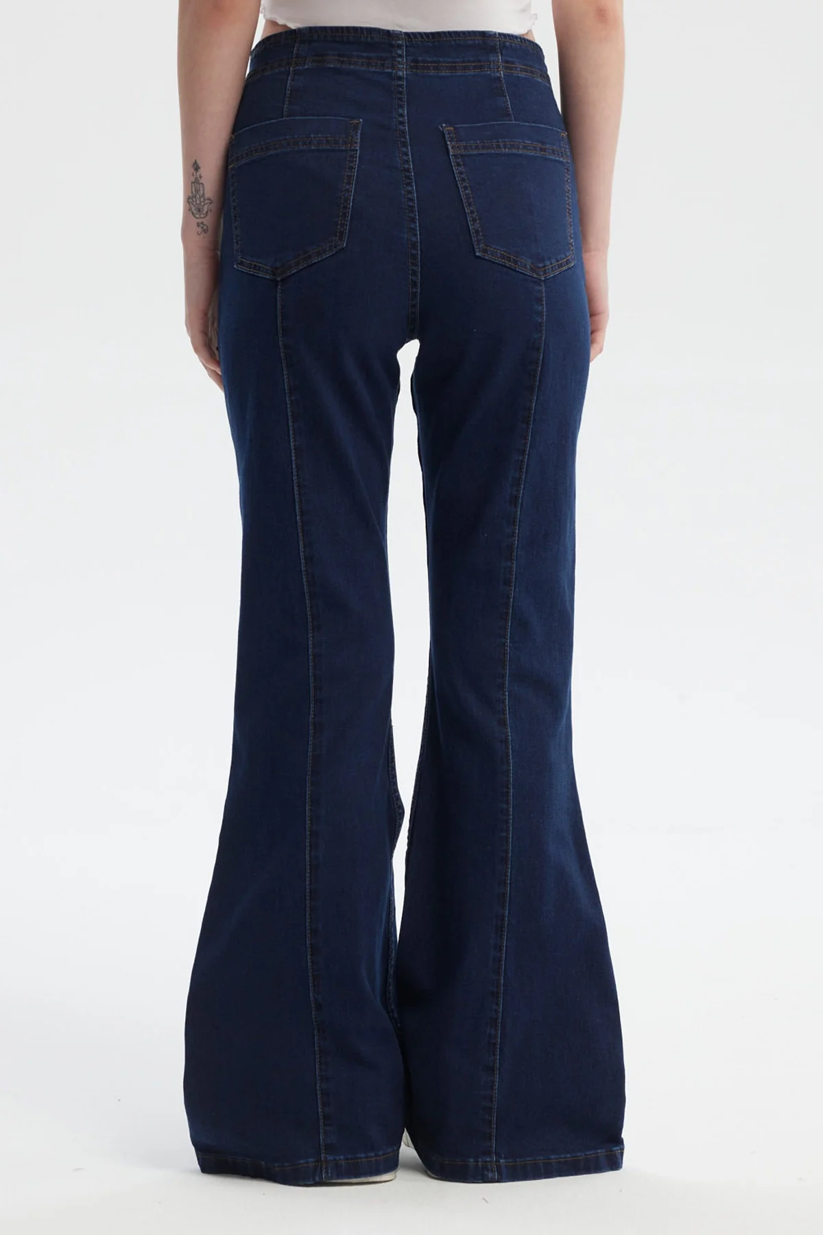 Jeans Mujer Flare Azul Oscuro - Image 3