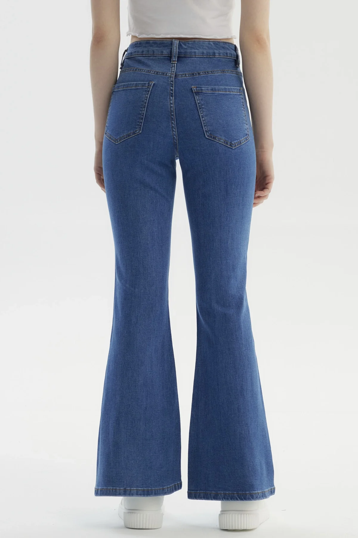 Jeans Mujer Flare Linea Curva Azul - Image 3