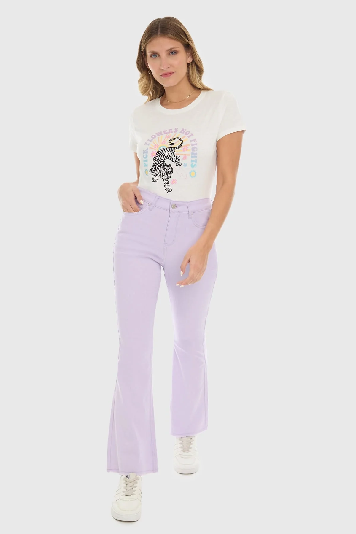 Jeans Mujer Flare Monse Lila - Image 5