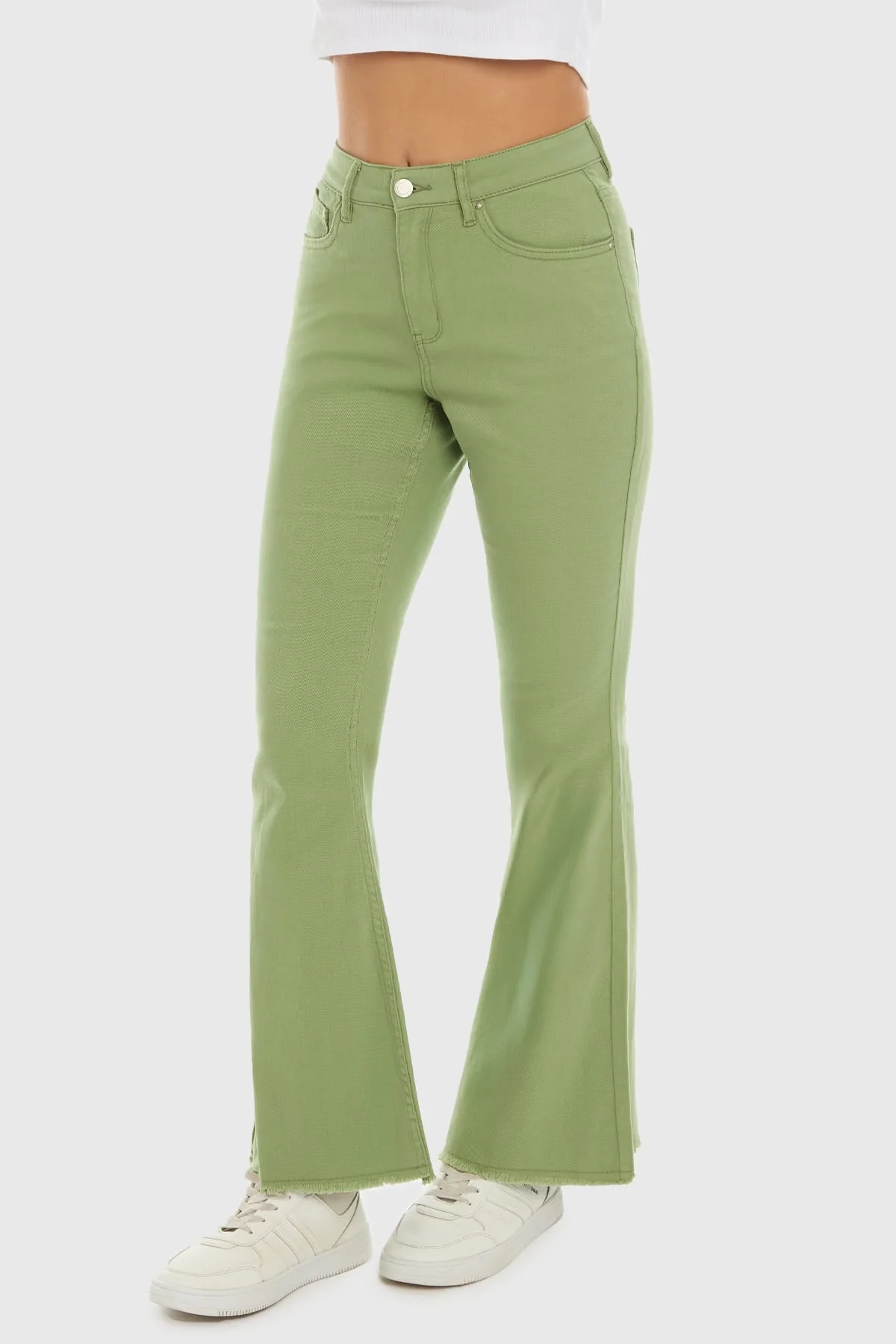 Jeans Mujer Flare Monse Verde - Image 2