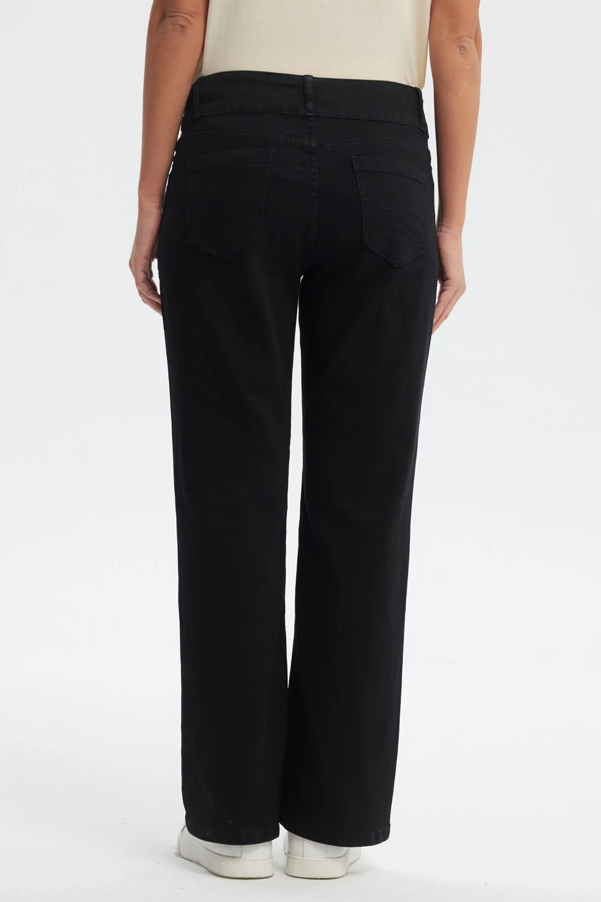 Jeans Mujer Flare Tiro Alto Negro - Image 3