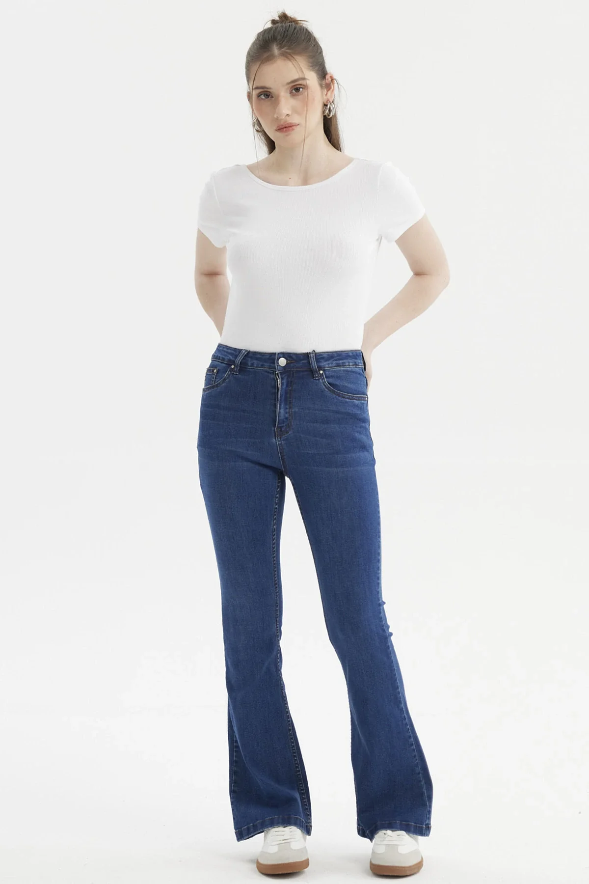 Jeans Mujer Flare Vale Azul Oscuro - Image 4