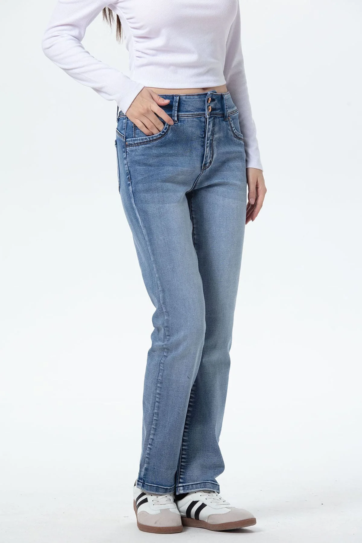 Jeans Mujer Flo Calce Recto Azul - Image 2
