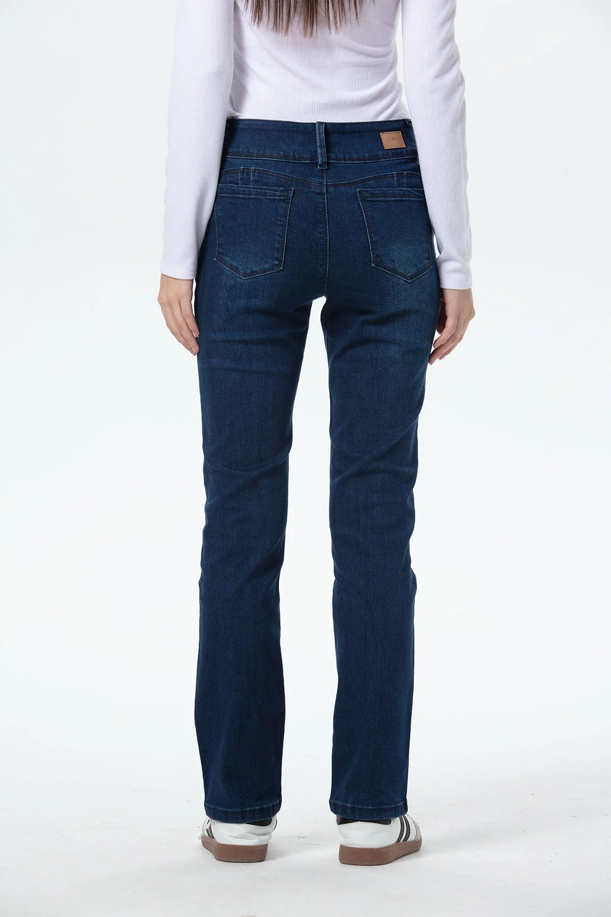 Jeans Mujer Flo Calce Recto Azul Oscuro - Image 3