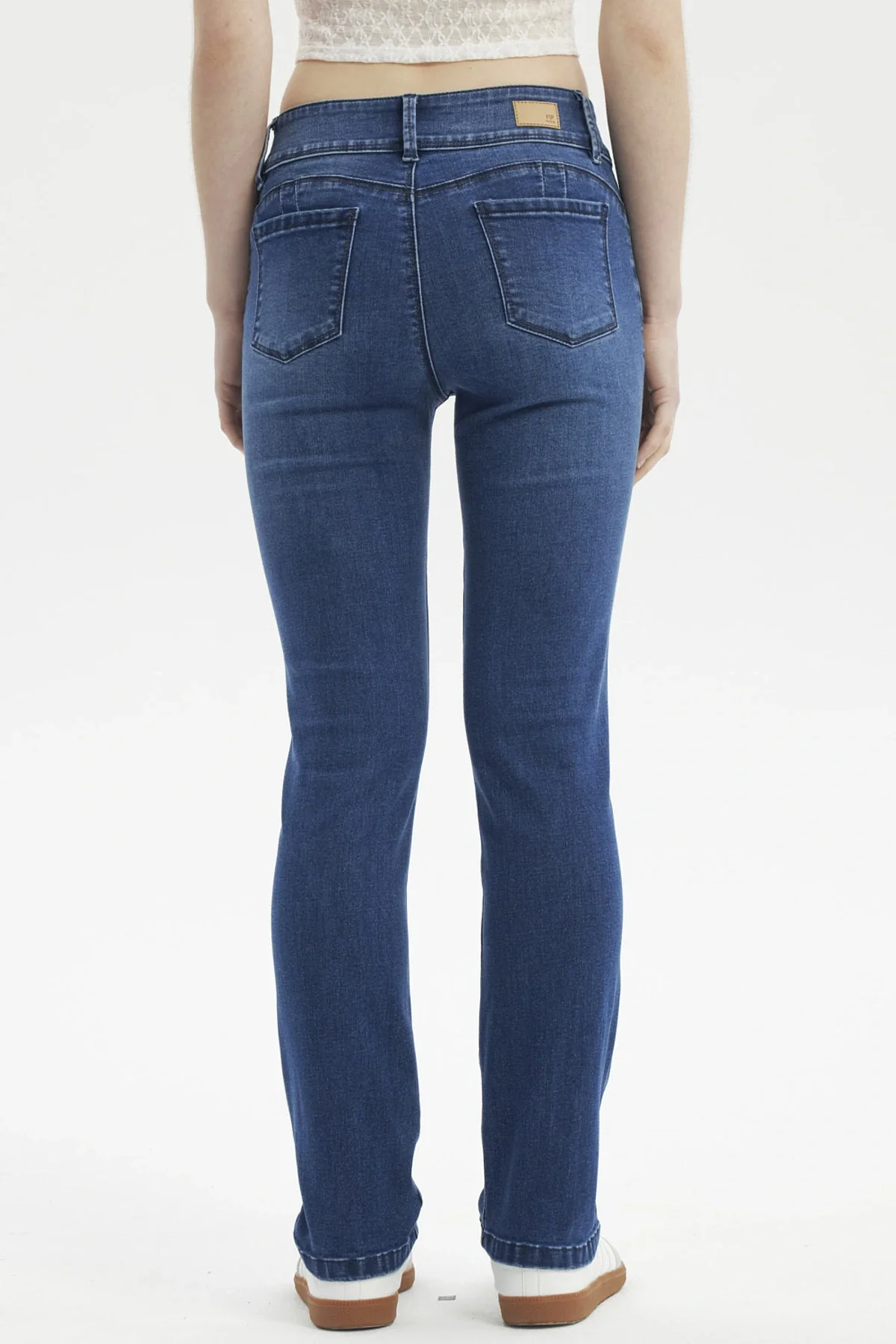 Jeans Mujer Flo Calce Recto Azul Oscuro - Image 3