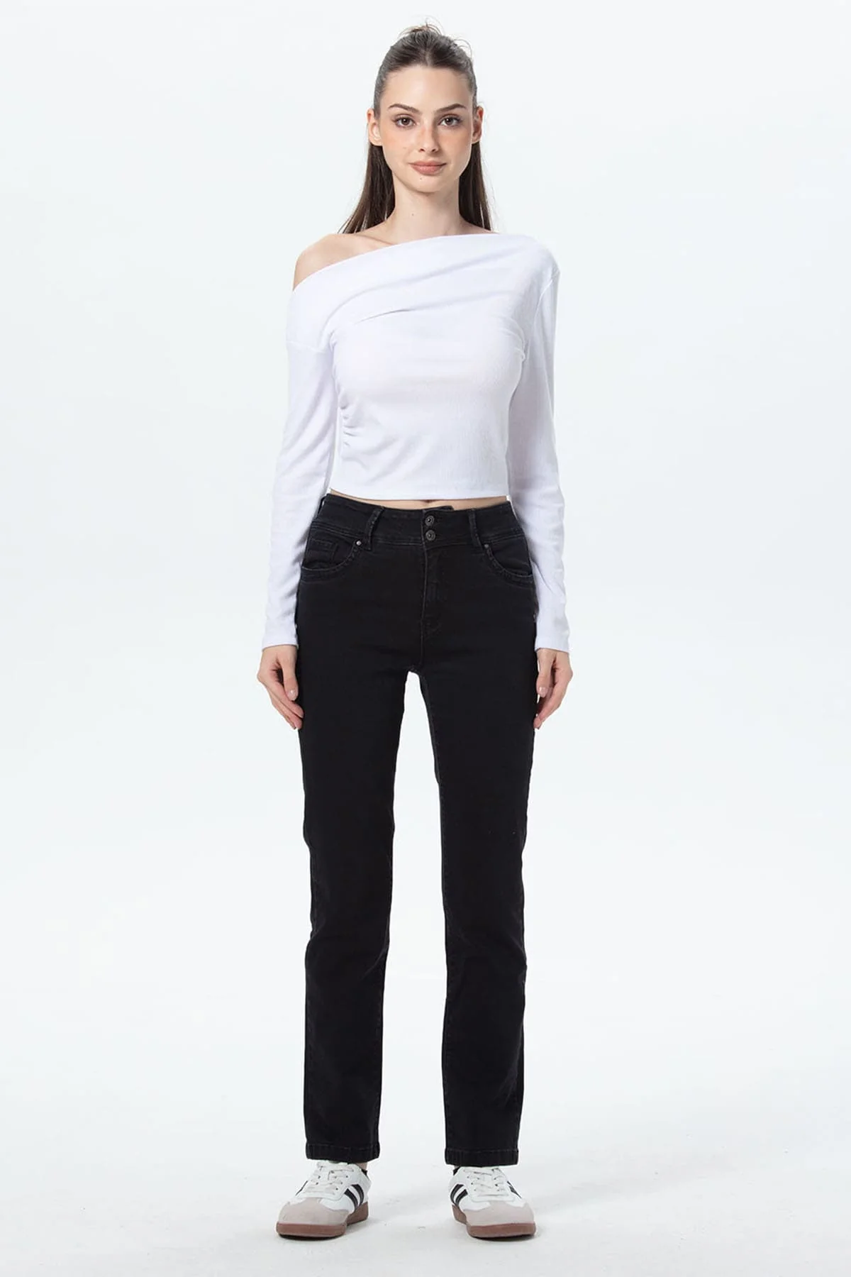 Jeans Mujer Flo Calce Recto Negro - Image 4