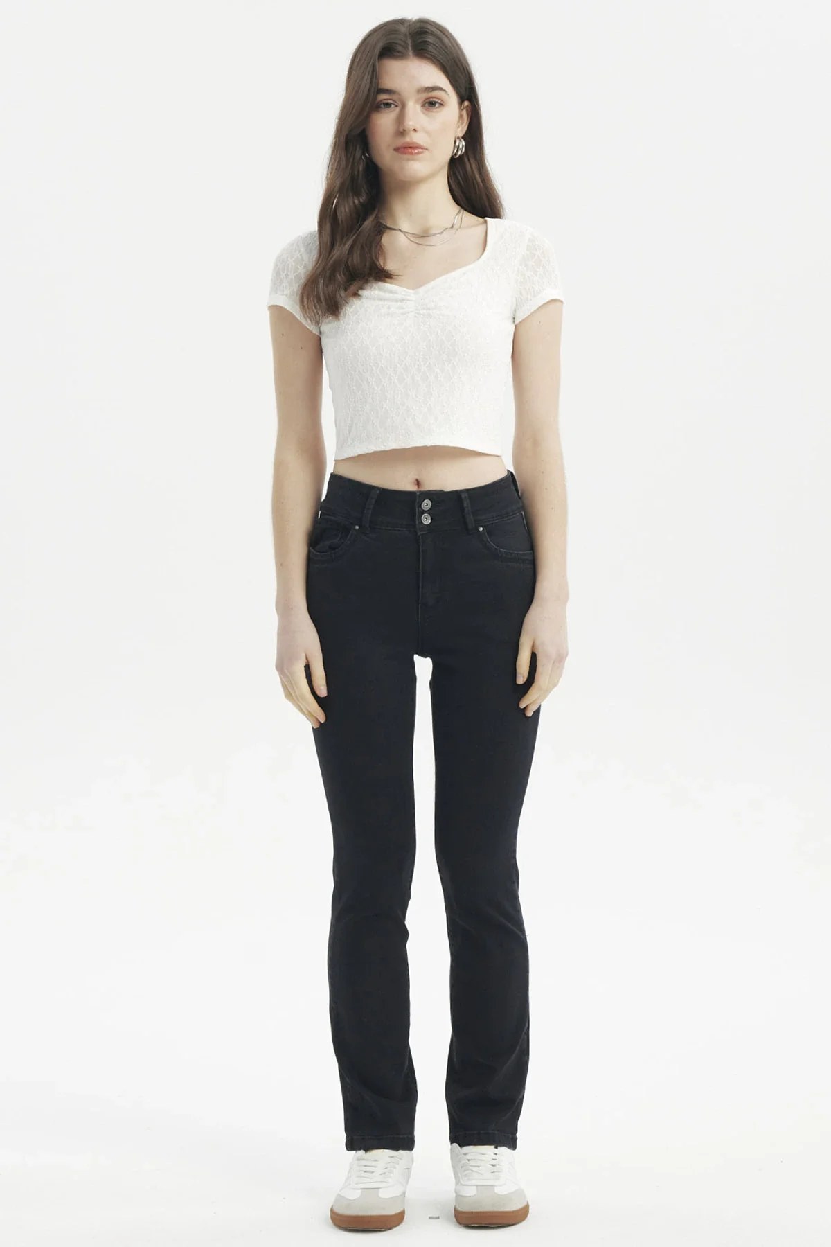 Jeans Mujer Flo Calce Recto Negro - Image 4