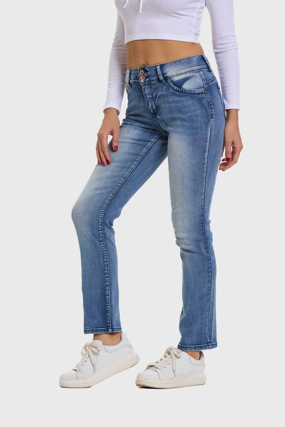 Jeans Mujer Flo Recto Azul - Image 2