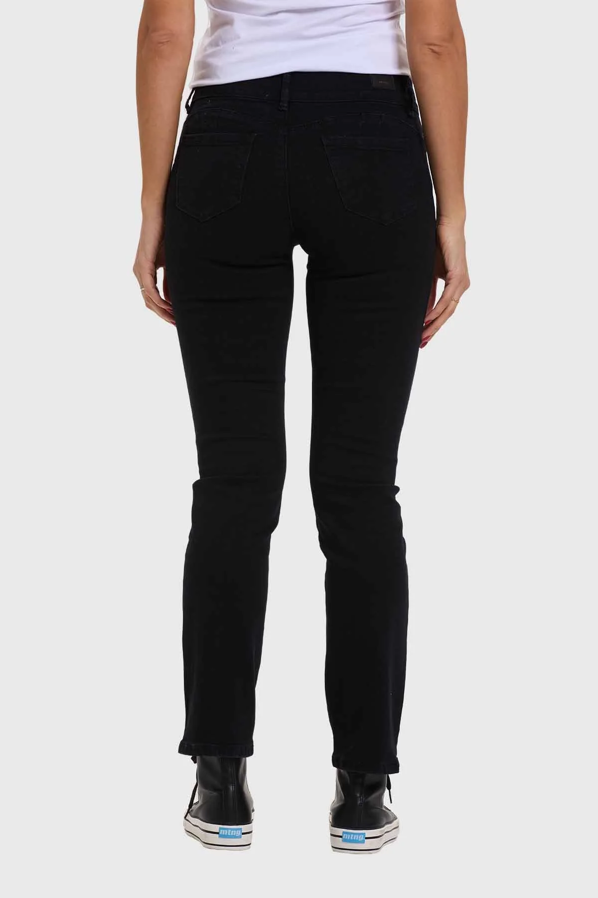 Jeans Mujer Flo Recto Negro - Image 3