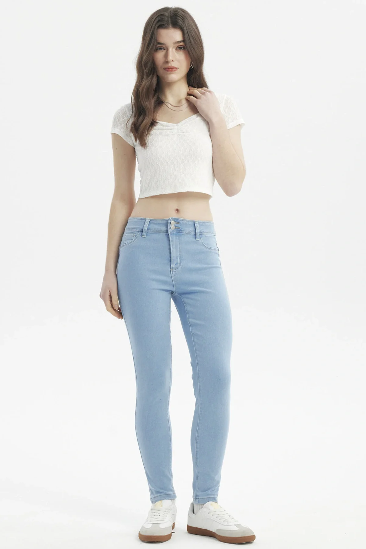 Jeans Mujer Jenny Skinny Celeste - Image 4