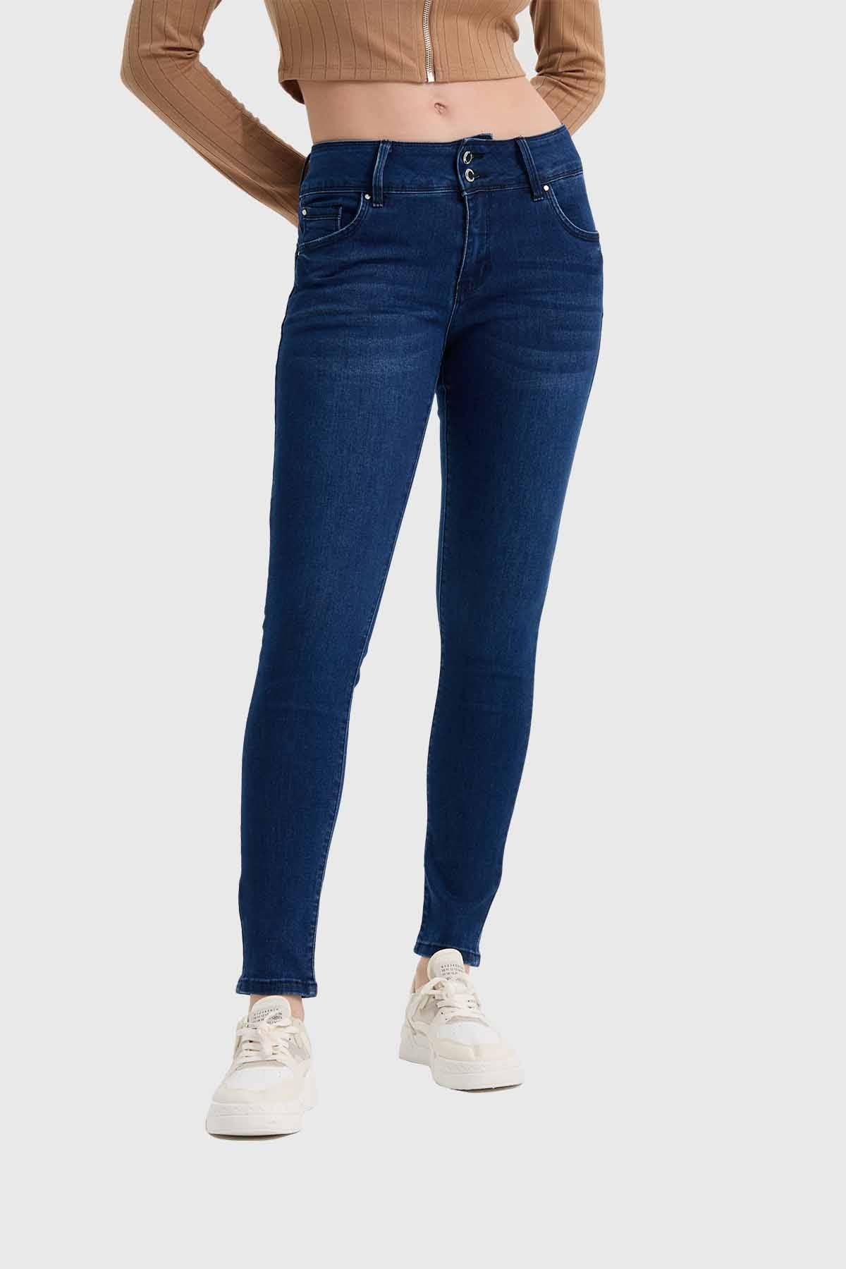 Jeans Mujer Kim Skinny Azul - Image 2