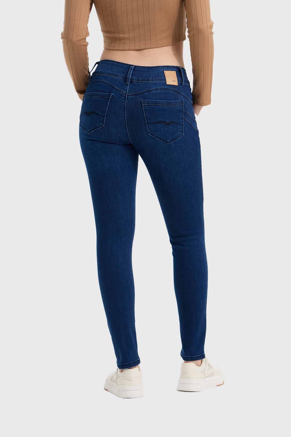 Jeans Mujer Kim Skinny Azul - Image 3