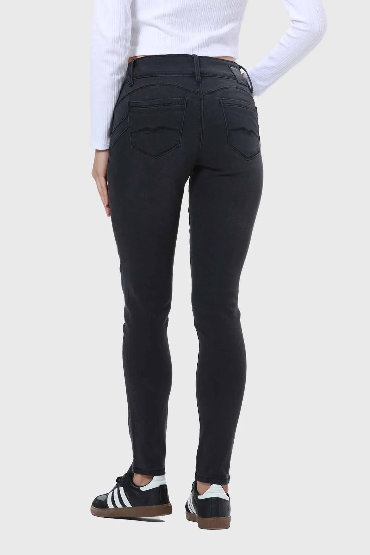 Jeans Mujer Kim Skinny Negro - Image 3