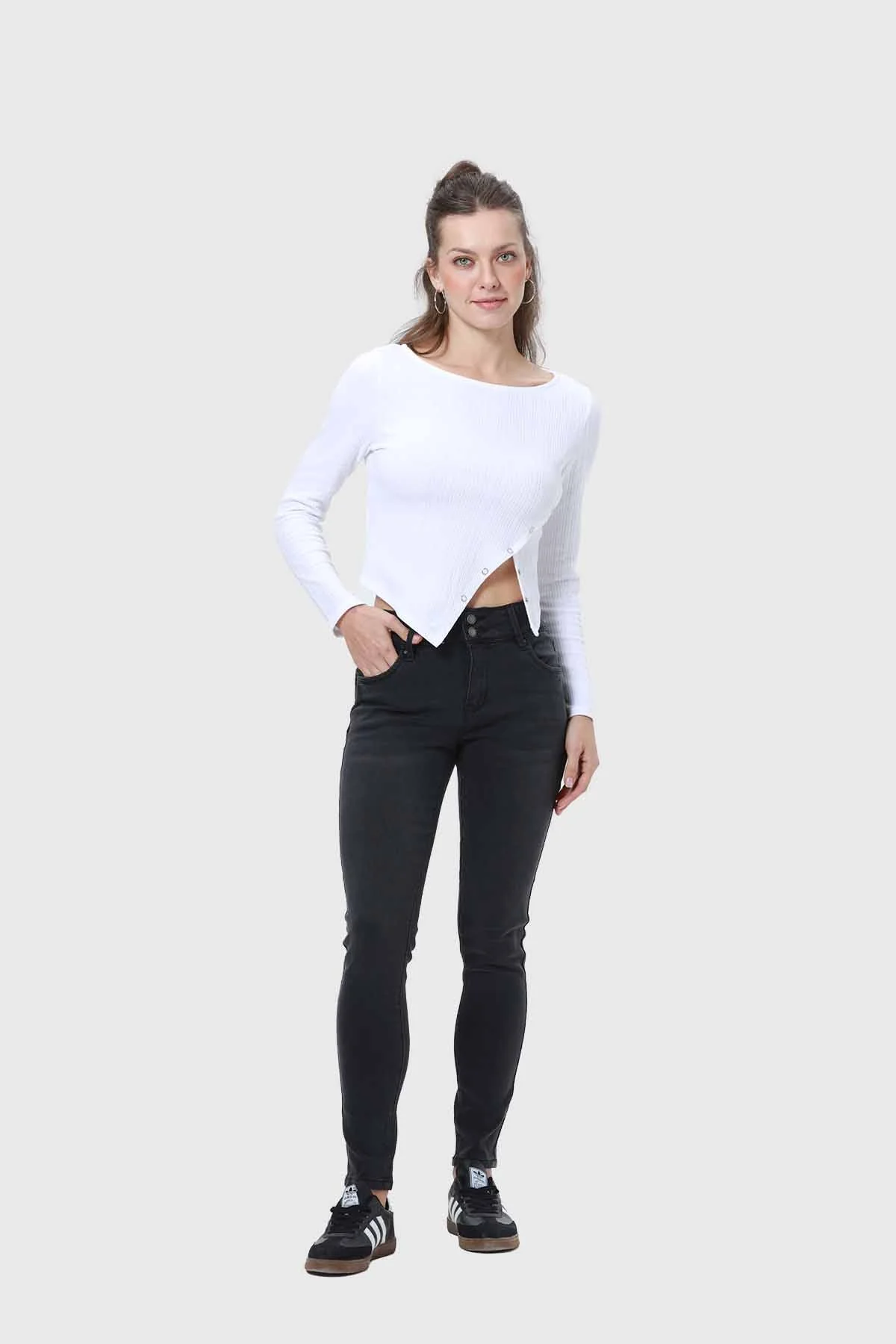 Jeans Mujer Kim Skinny Negro - Image 4