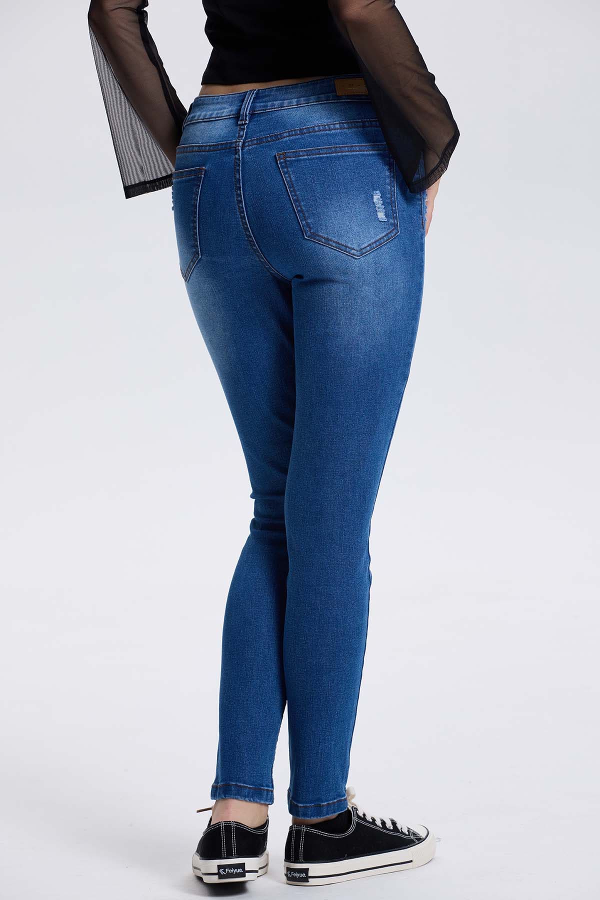 Jeans Mujer Lia Super Skinny Azul - Image 3
