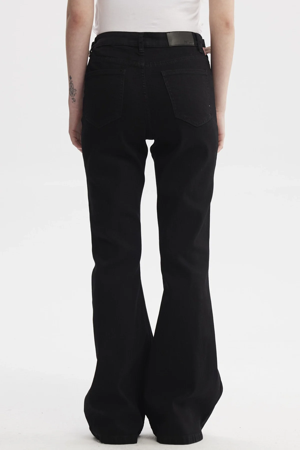 Jeans Mujer Moda Flare Negro - Image 3