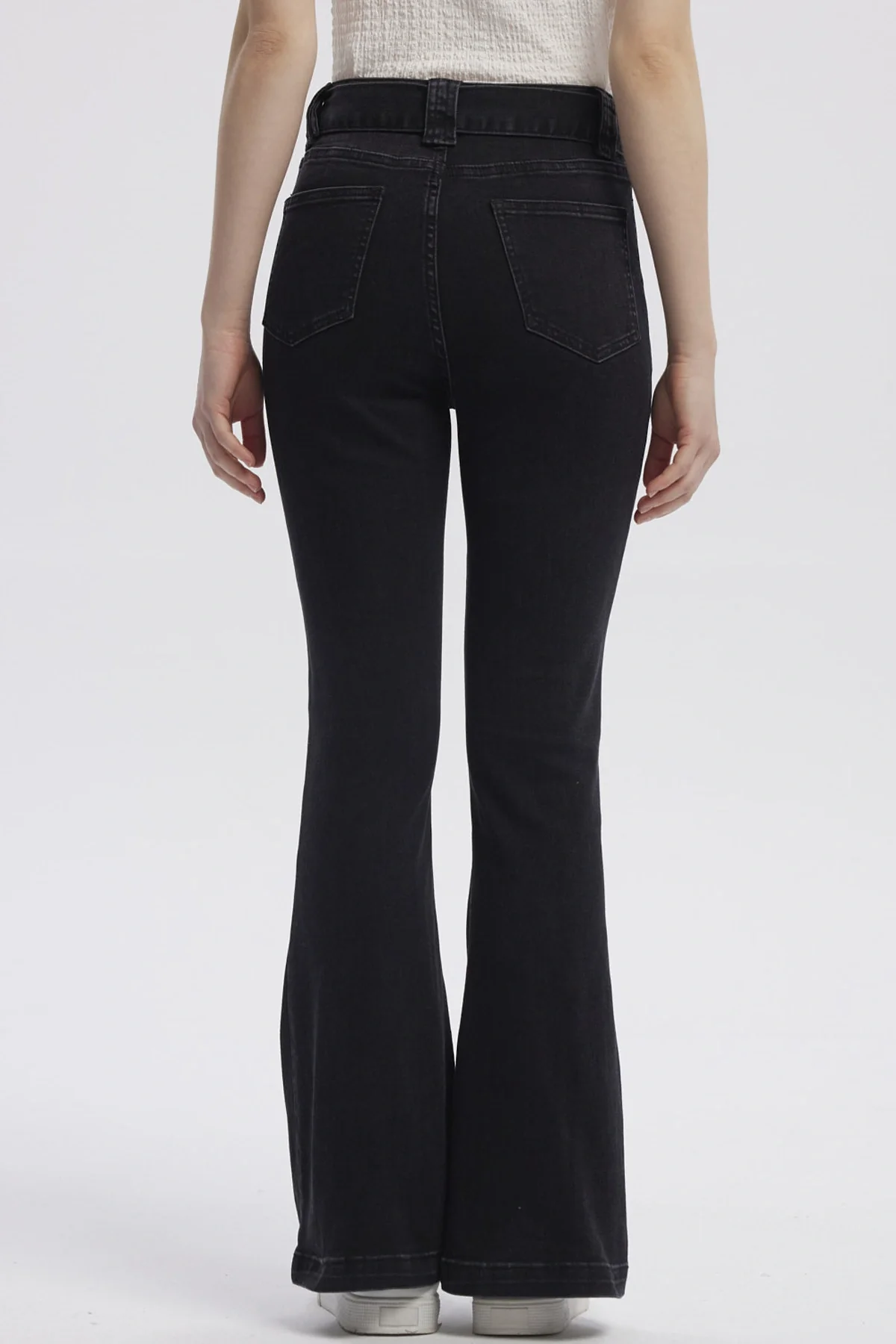Jeans Mujer Moda Flare Negro - Image 3