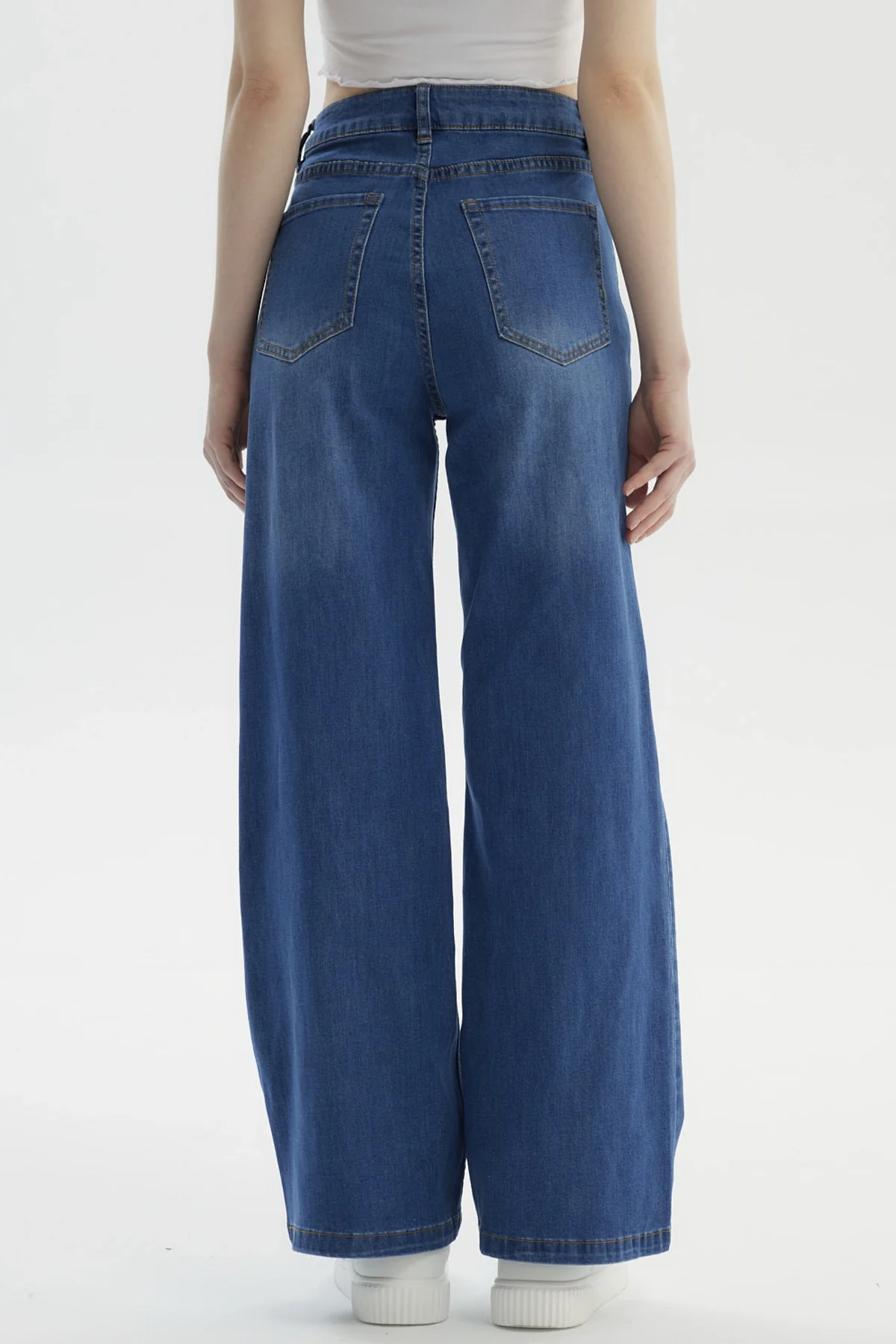 Jeans Mujer Moda Wide Leg Azul - Image 3
