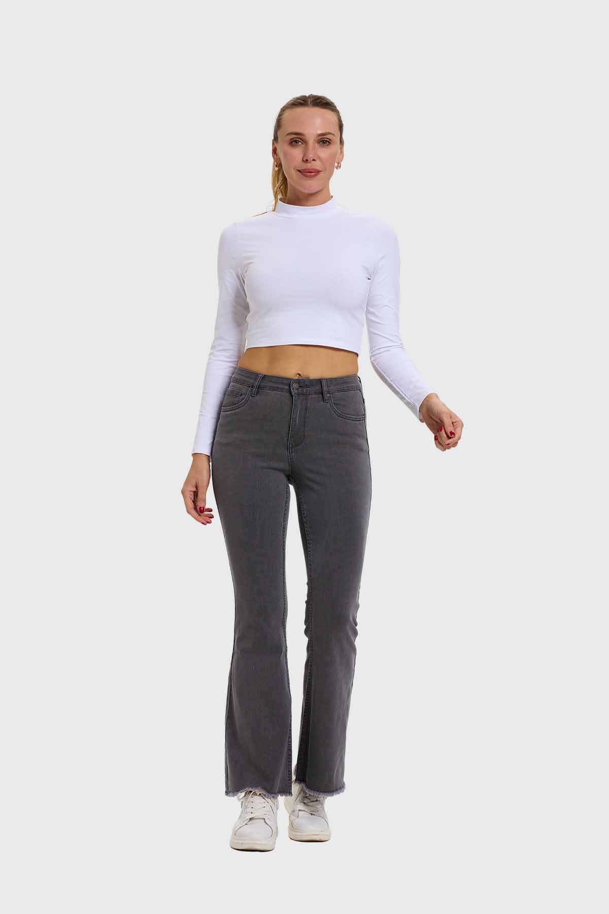 Jeans Mujer Monse Flare Gris - Image 4