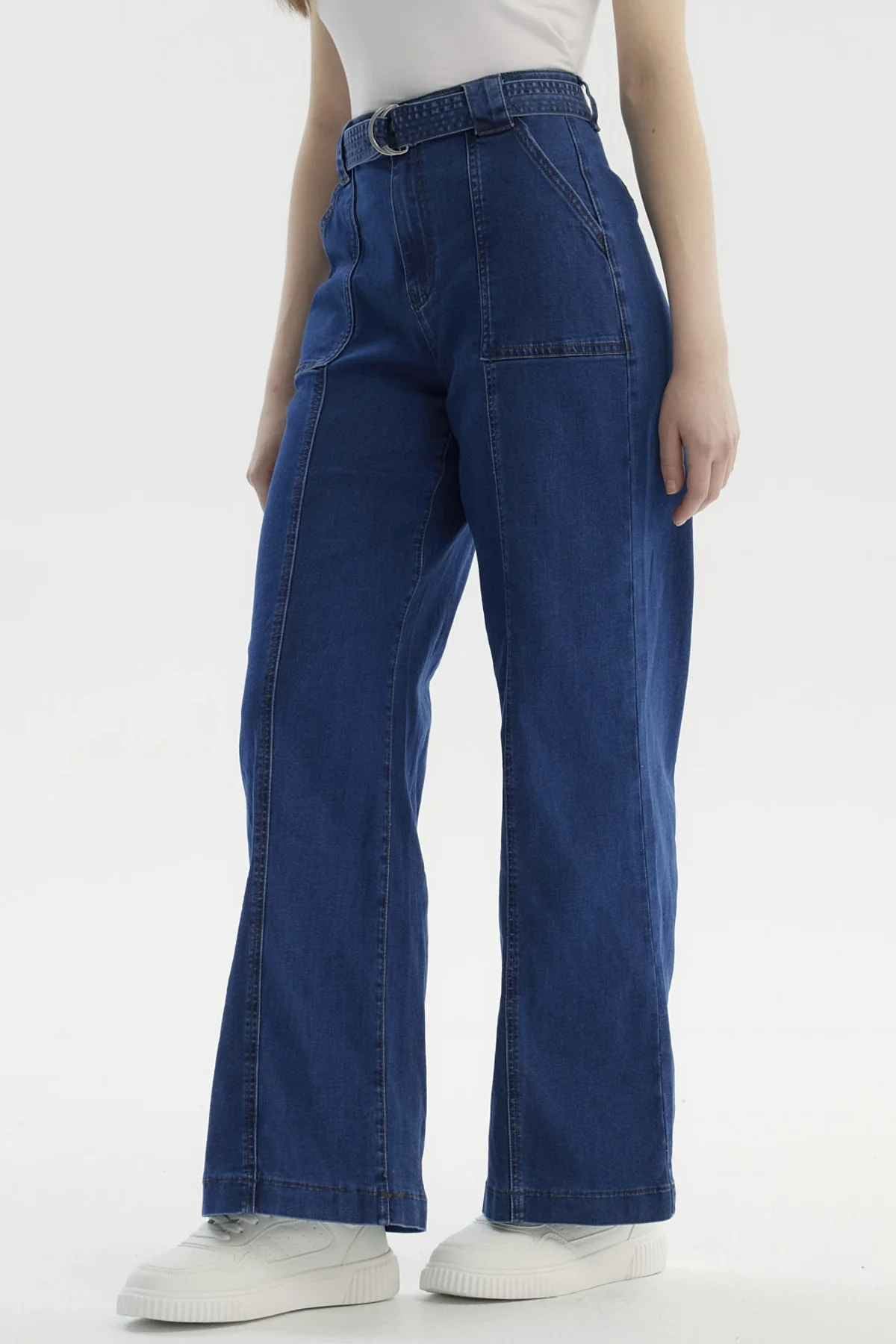 Jeans Mujer Palazzo Azul Oscuro - Image 2