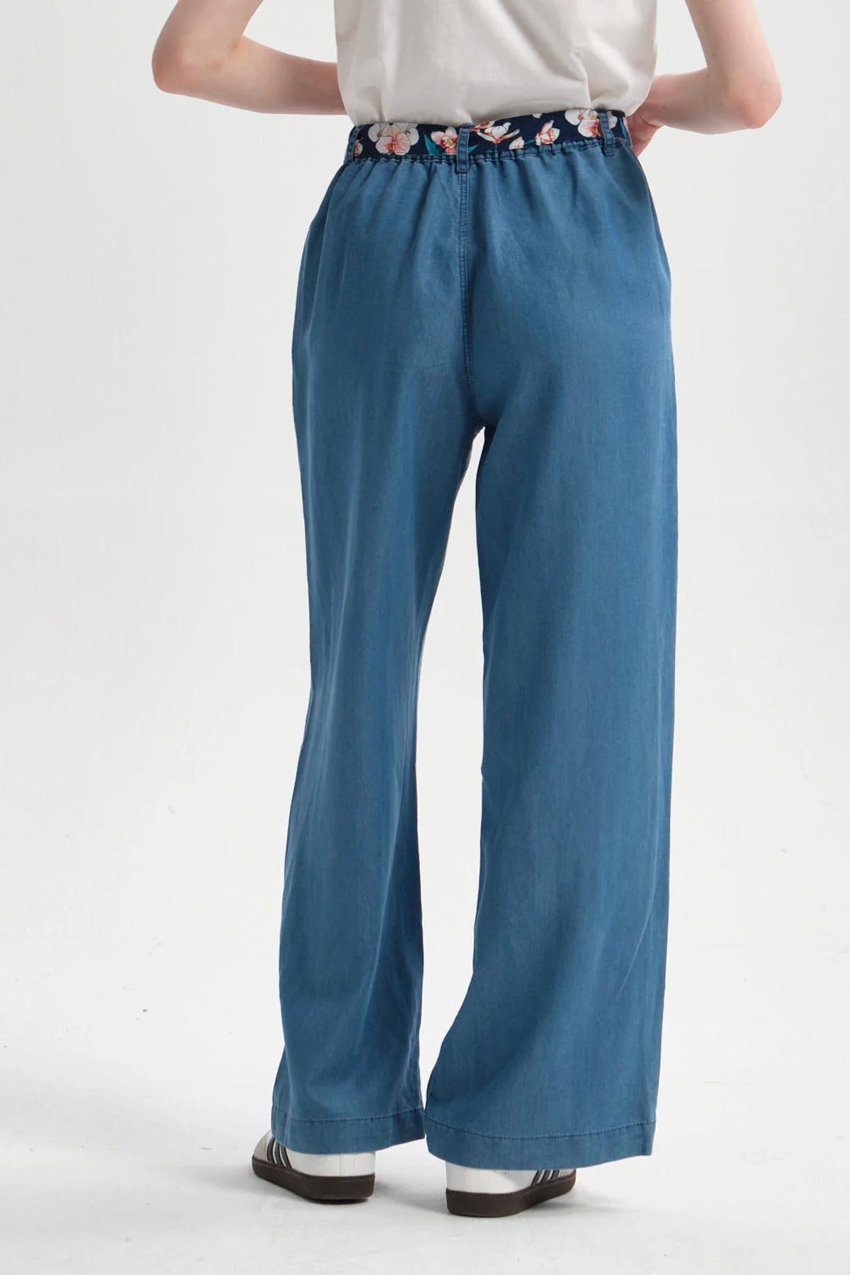 Jeans Mujer Pallazzo Pañuelo Azul - Image 3
