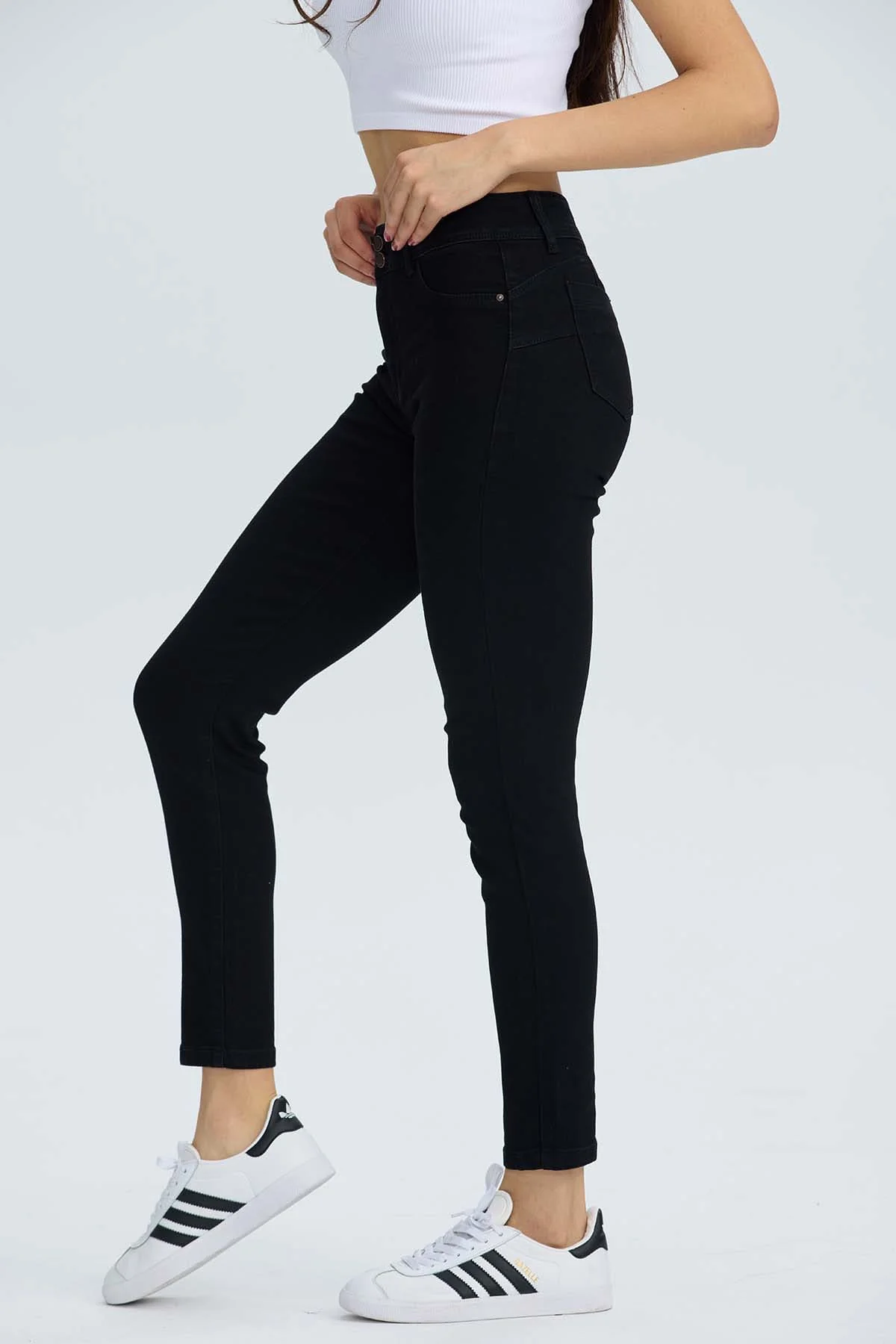 Jeans Mujer Push Jeny Negro - Image 2