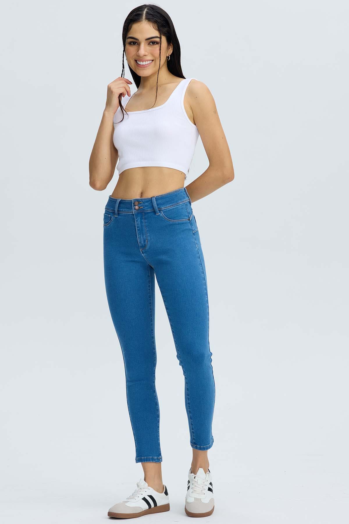 Jeans Mujer Push Up Jeny Azul - Image 4